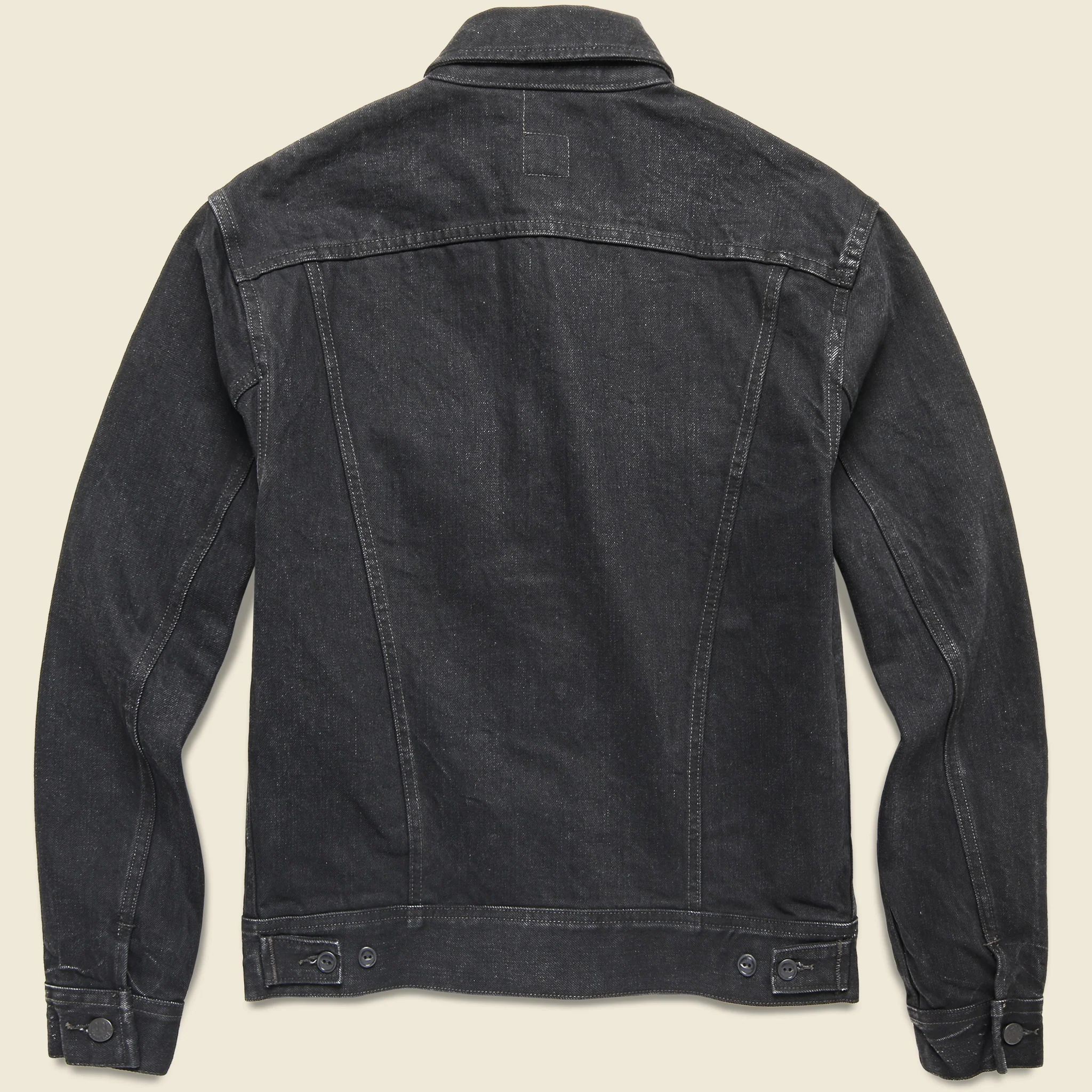 Lot 271 Trucker Jacket - Worn In Black - Image 4