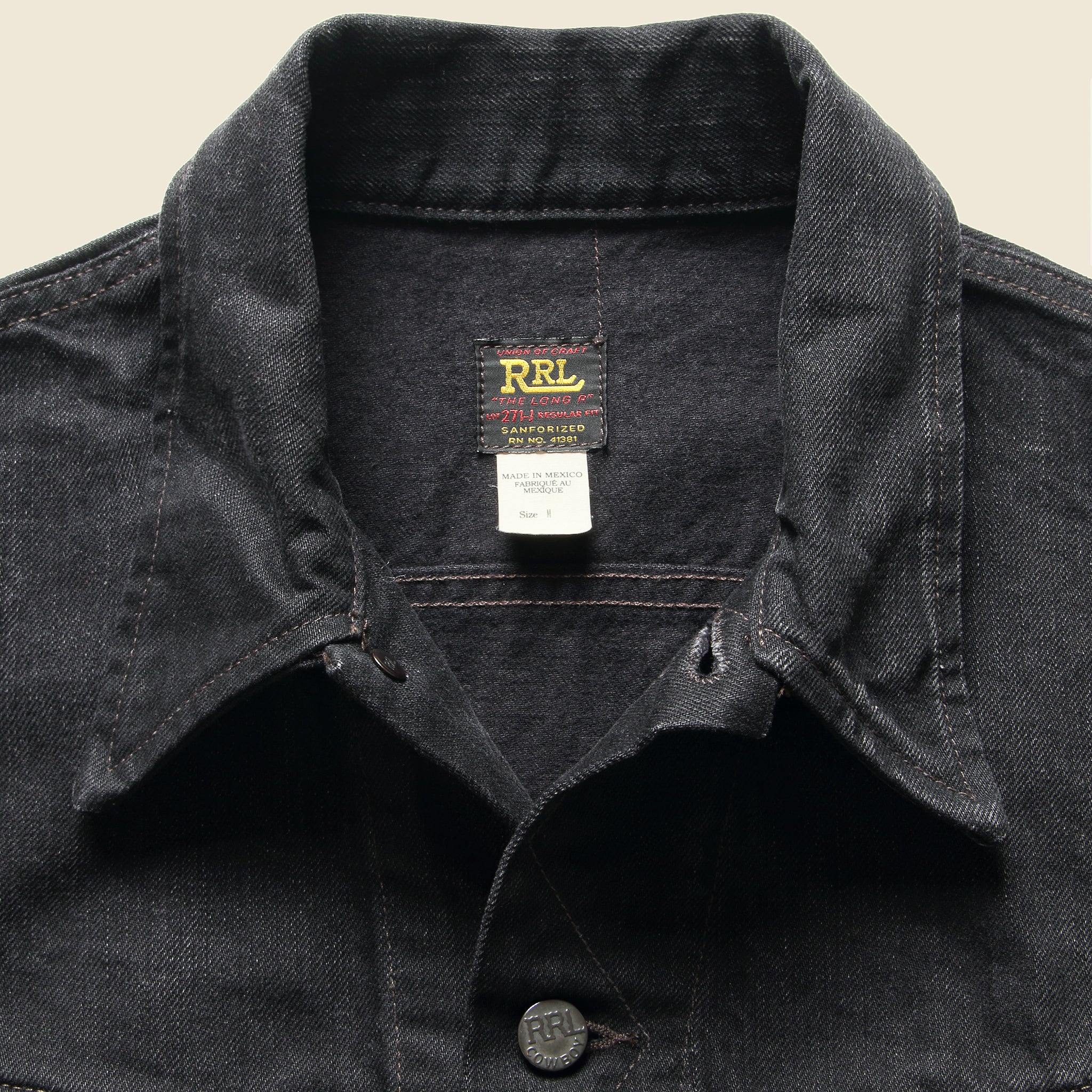 Lot 271 Trucker Jacket - Worn In Black - Image 5