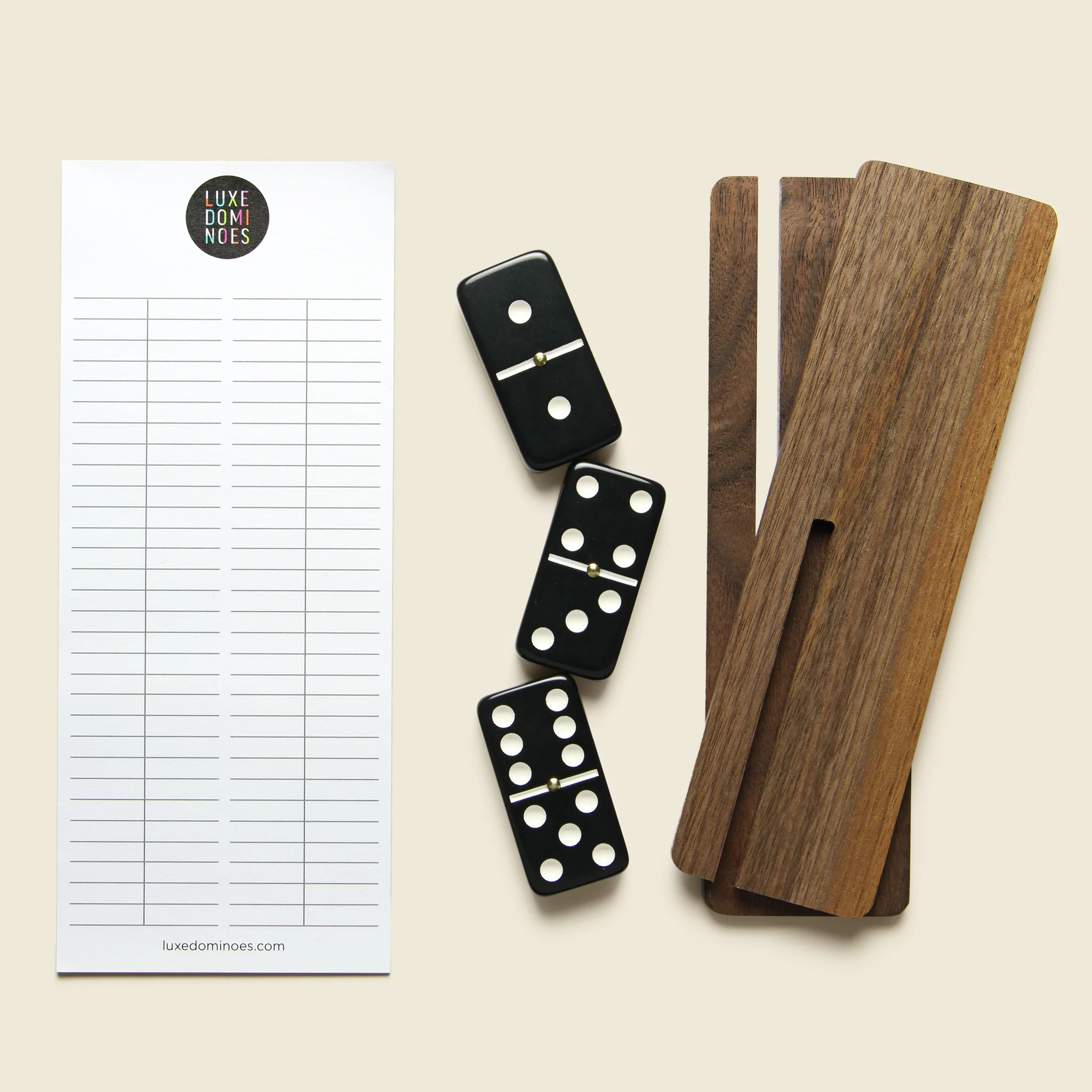 Domino Set -  Black/Walnut - Image 3