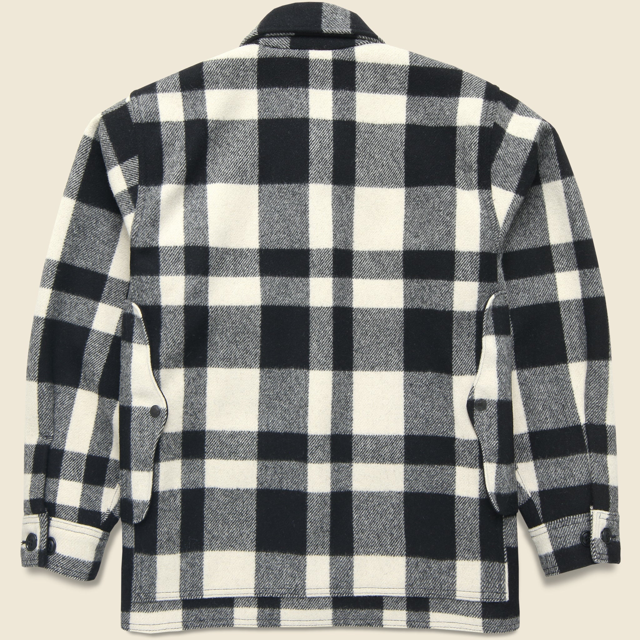 Mackinaw Wool Cruiser Jacket - Natural/Black Heritage Plaid - Image 2