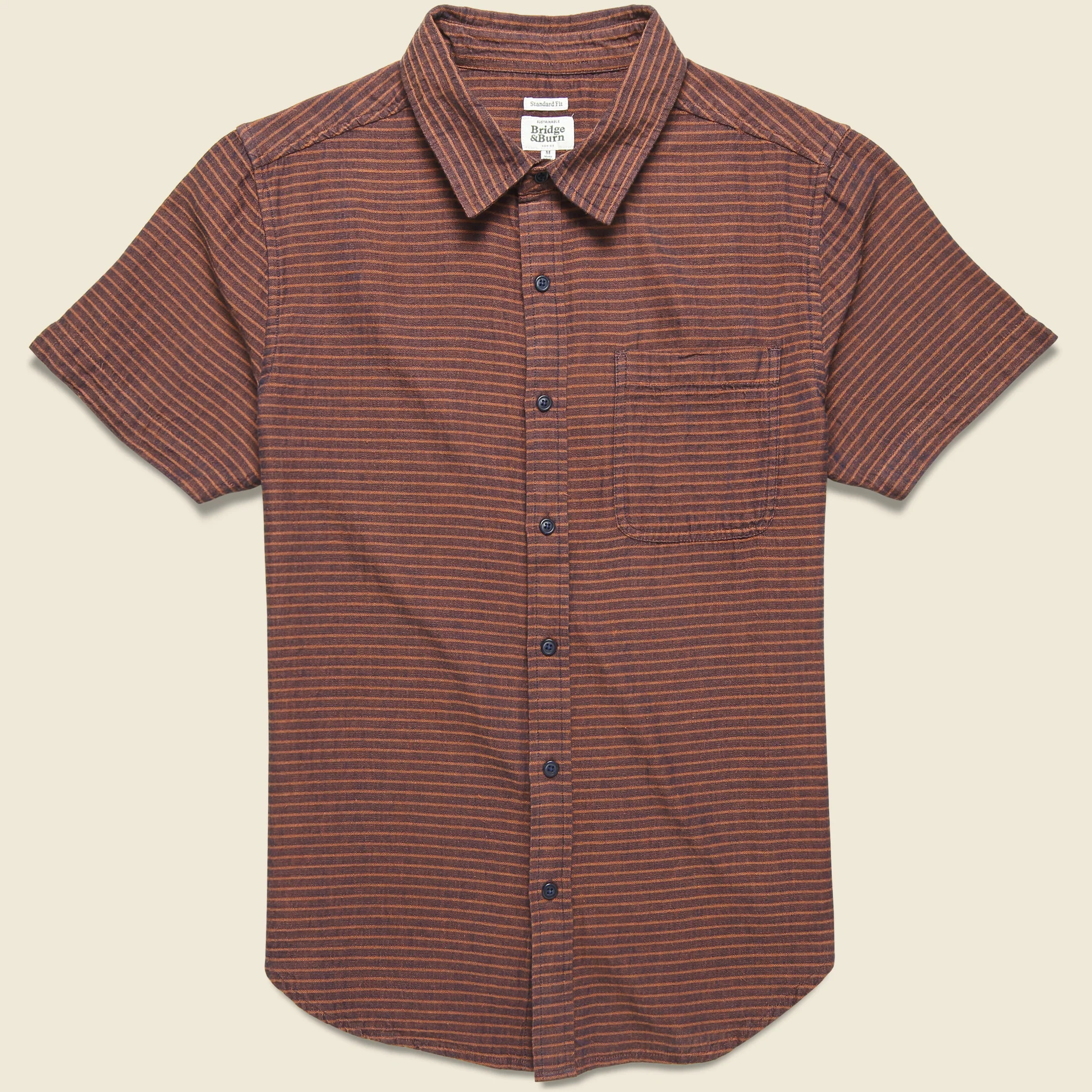 Malcolm Shirt - Red Subtle Stripe