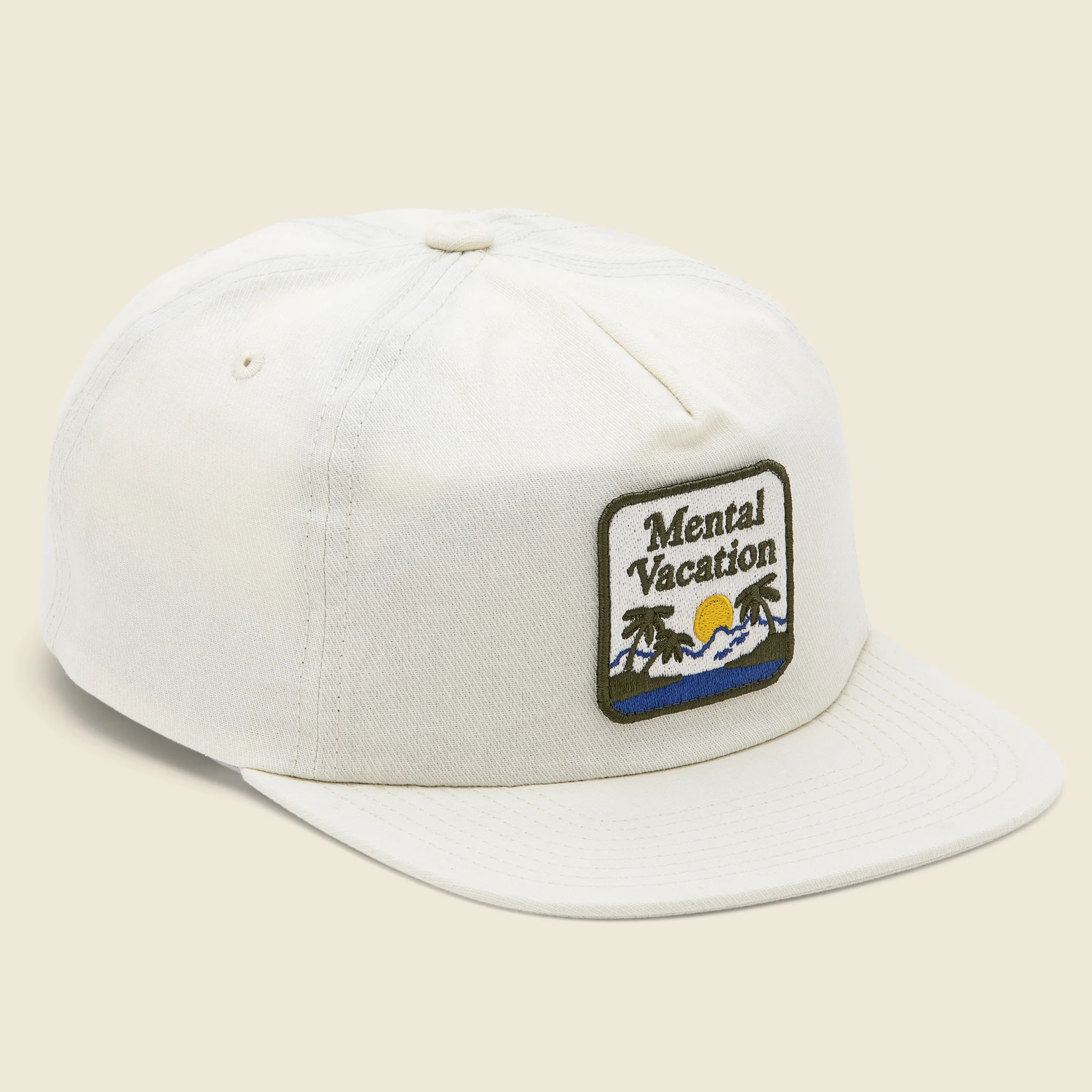 Marina Mental Vacation Hat - Vintage White