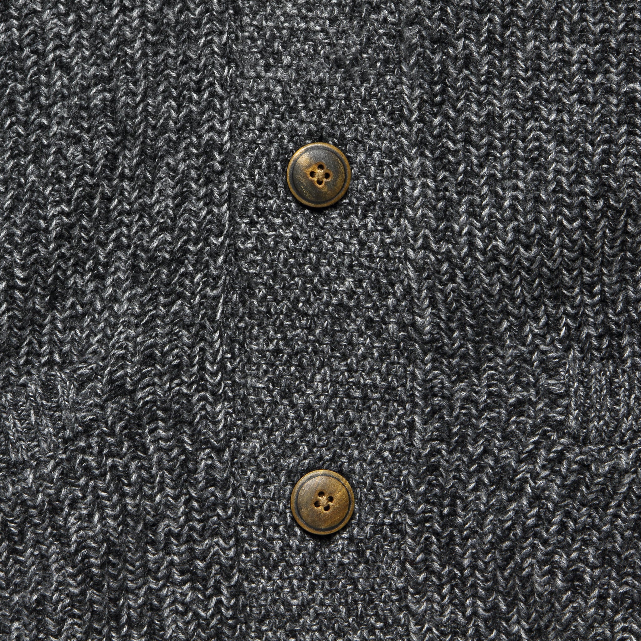 Marled Cotton Cardigan - Deep Charcoal - Image 3