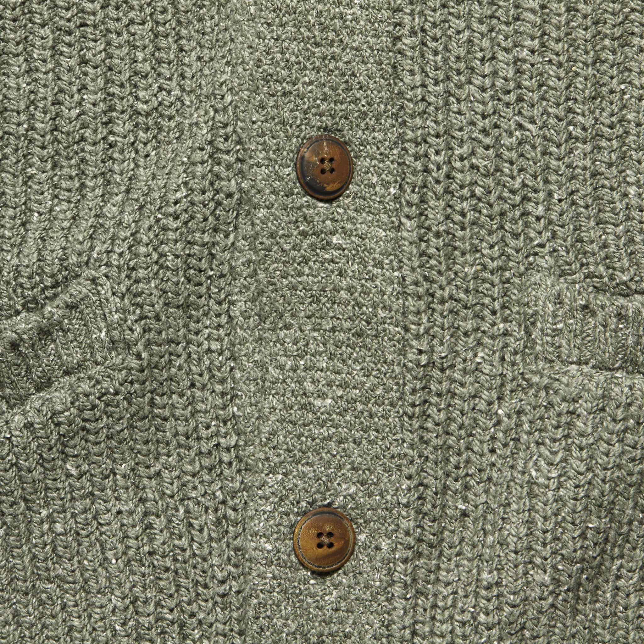 Marled Cotton Cardigan - Light Olive Marl - Image 3
