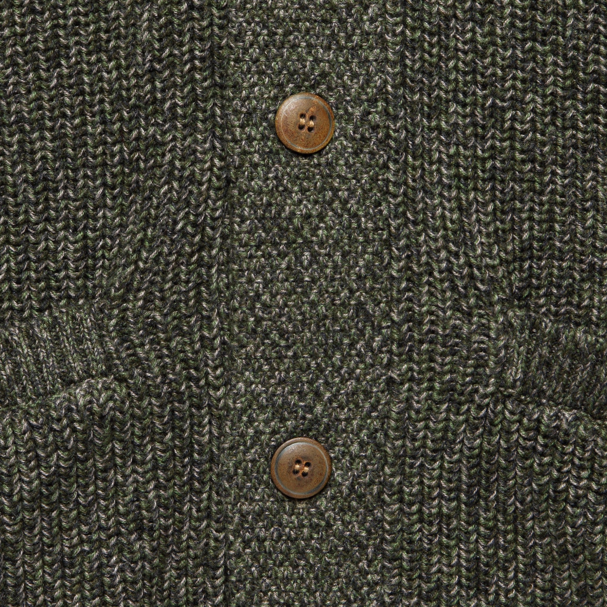 Marled Cotton Cardigan - Olive Peak Marl - Image 3