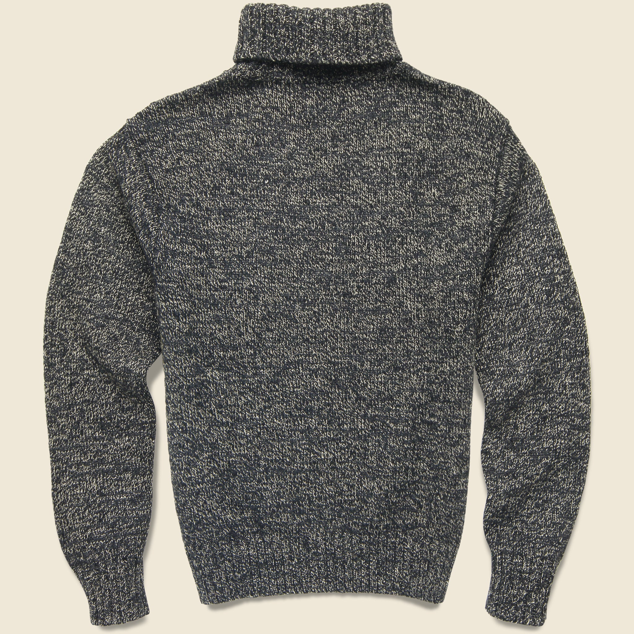Marled Turtleneck Sweater - Black - Image 2