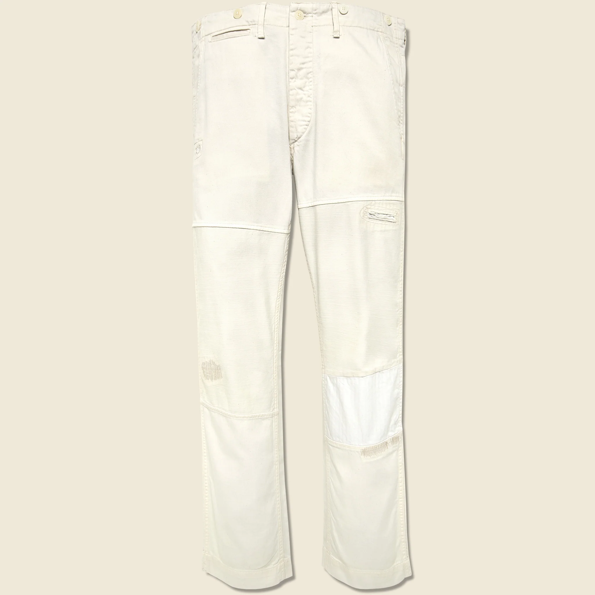 Mathieu Work Pant - Repaired Off White