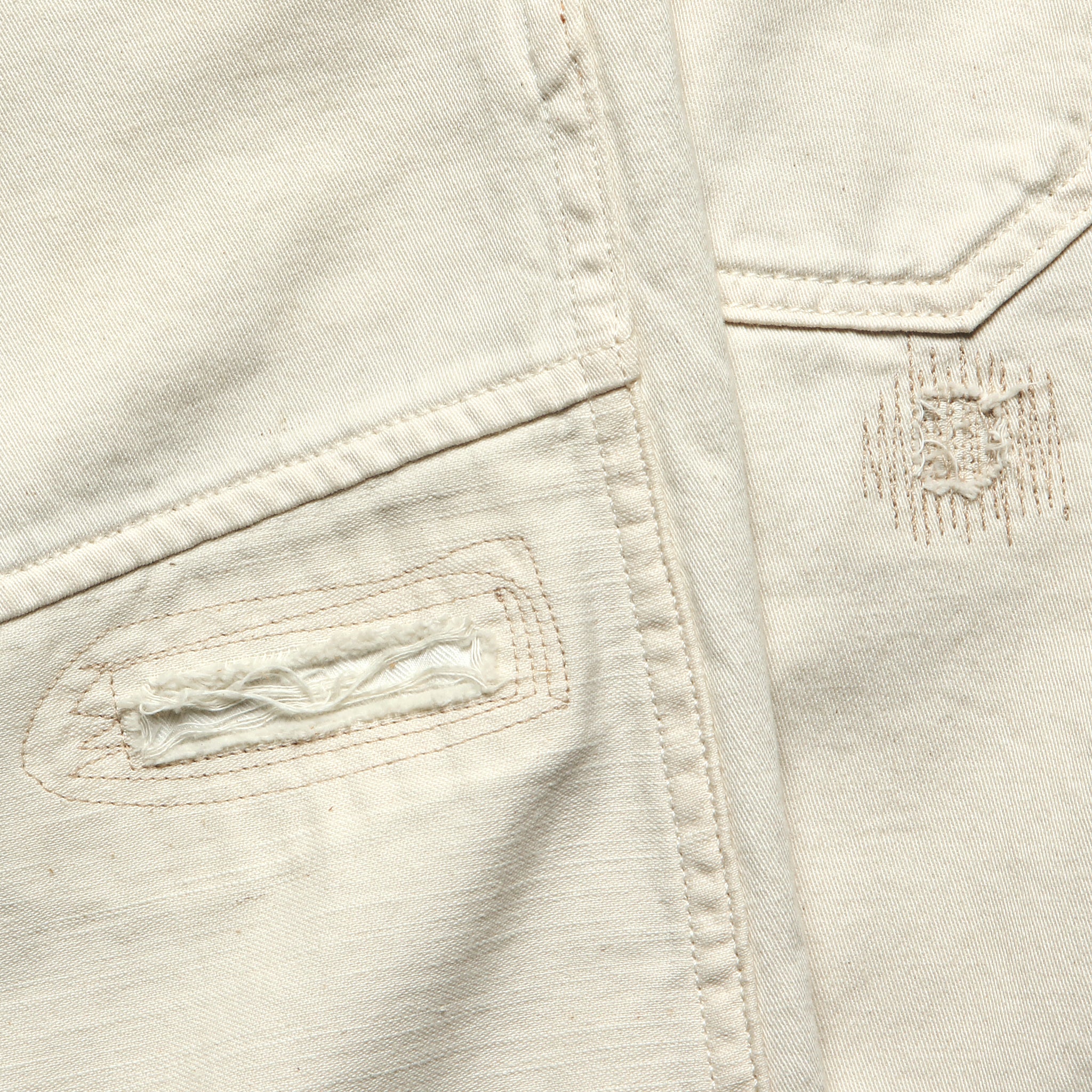 Mathieu Work Pant - Repaired Off White - Image 3