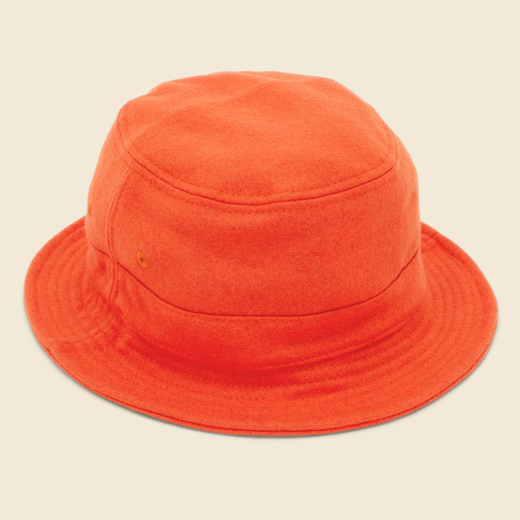 Melton Wool Bucket Hat - Orange