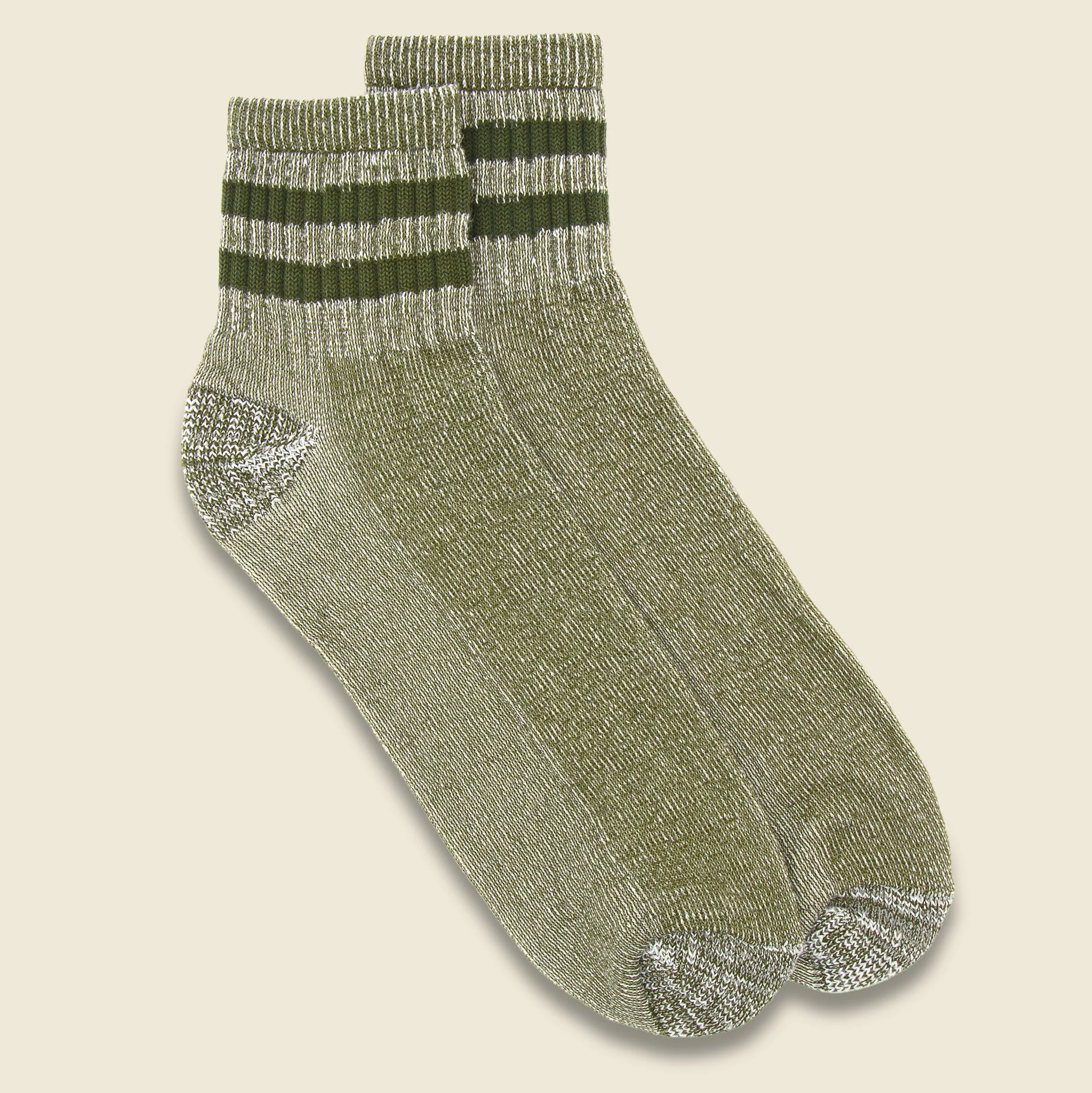 Merino Activity Quarter Crew Sock - Moss