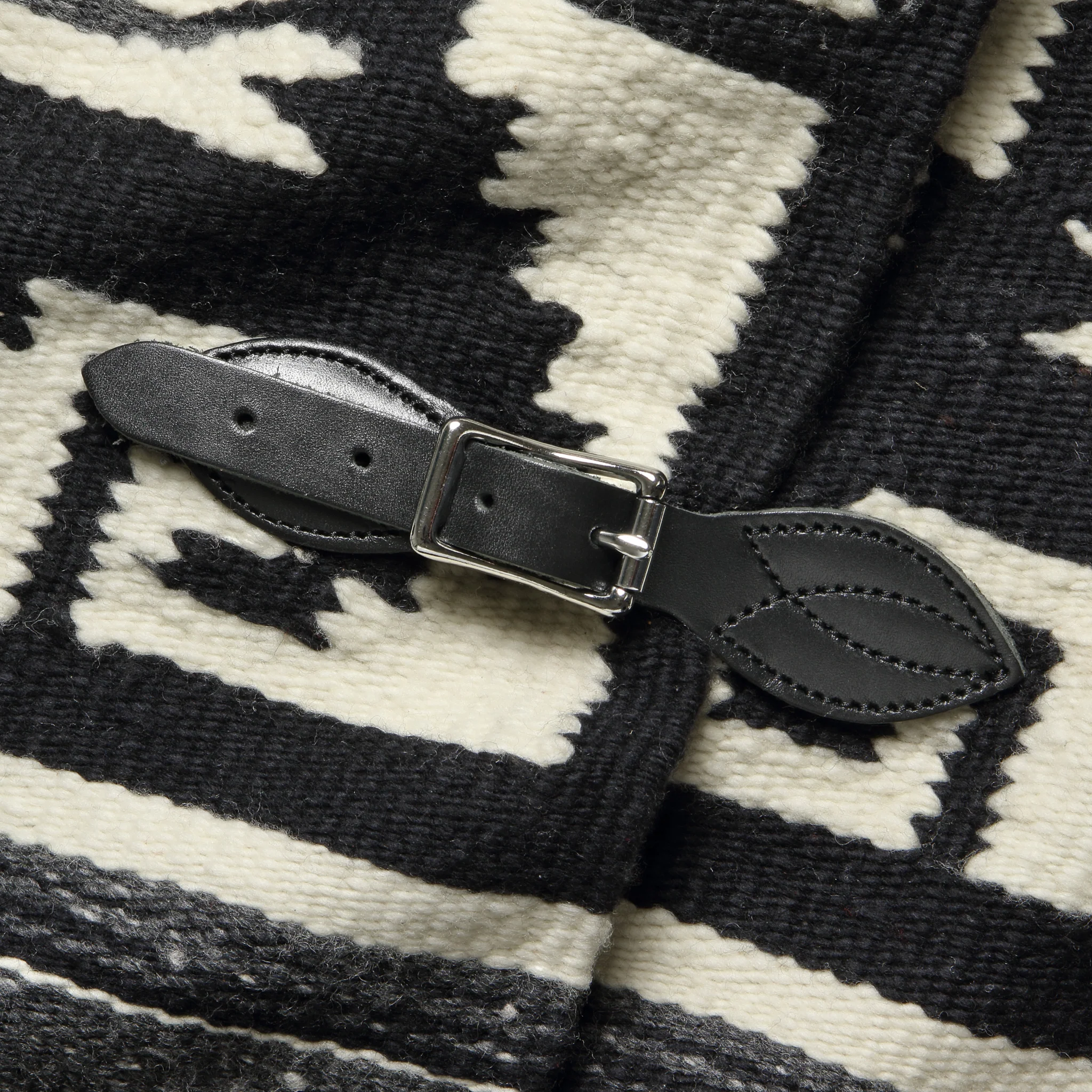 Merino Wool Blanket Poncho - Ruana Greca - Image 3
