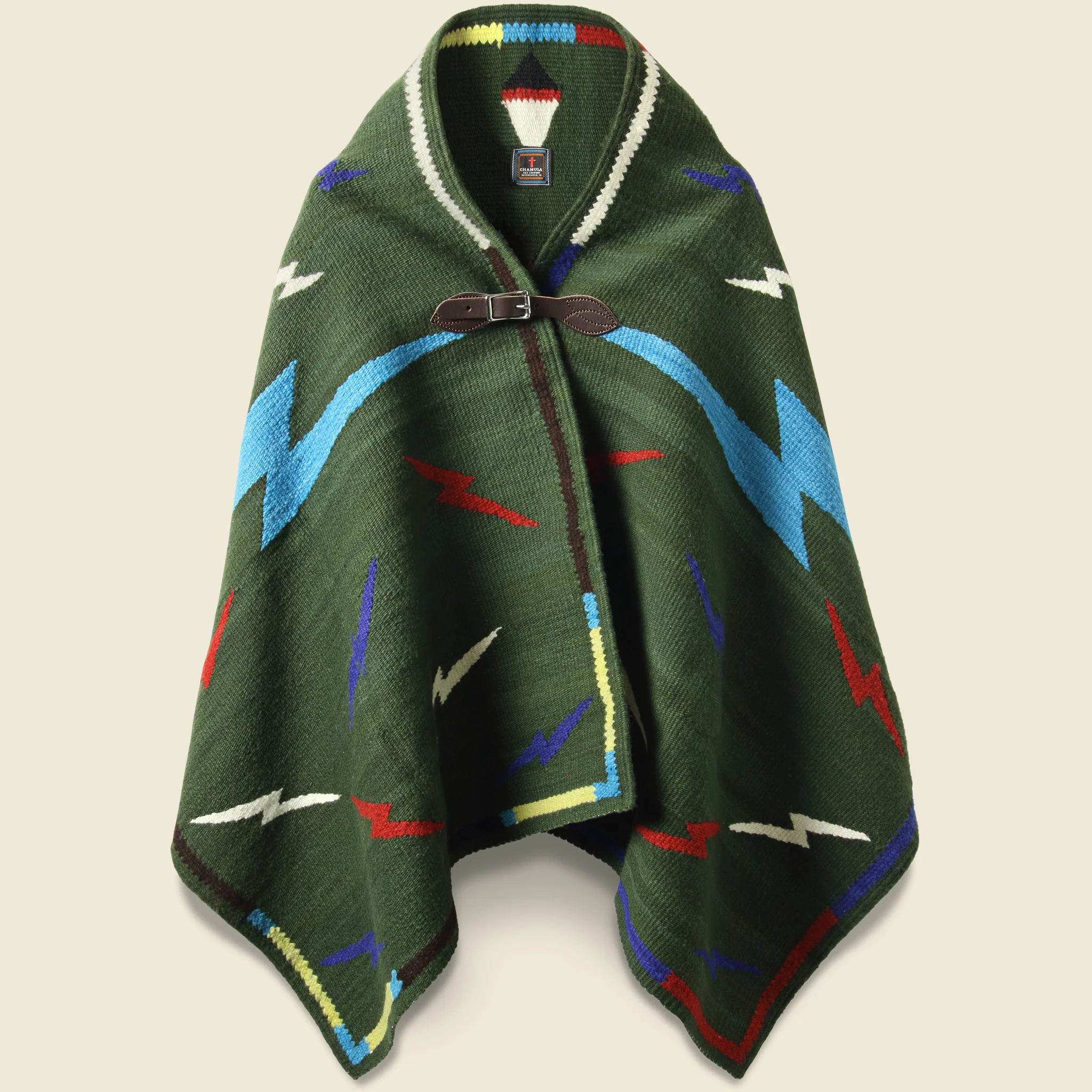 Merino Wool Blanket Poncho - Thunderbird