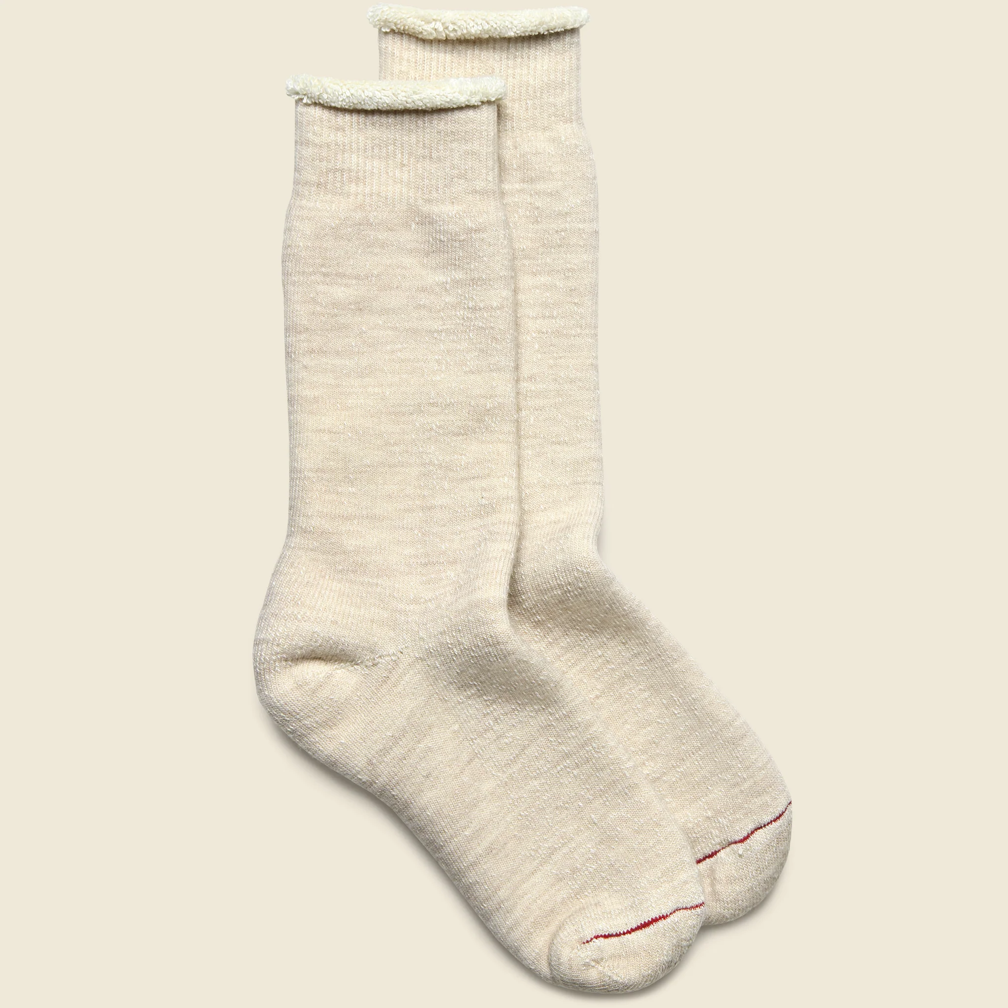Merino Wool Double Face Crew Sock - Oatmeal