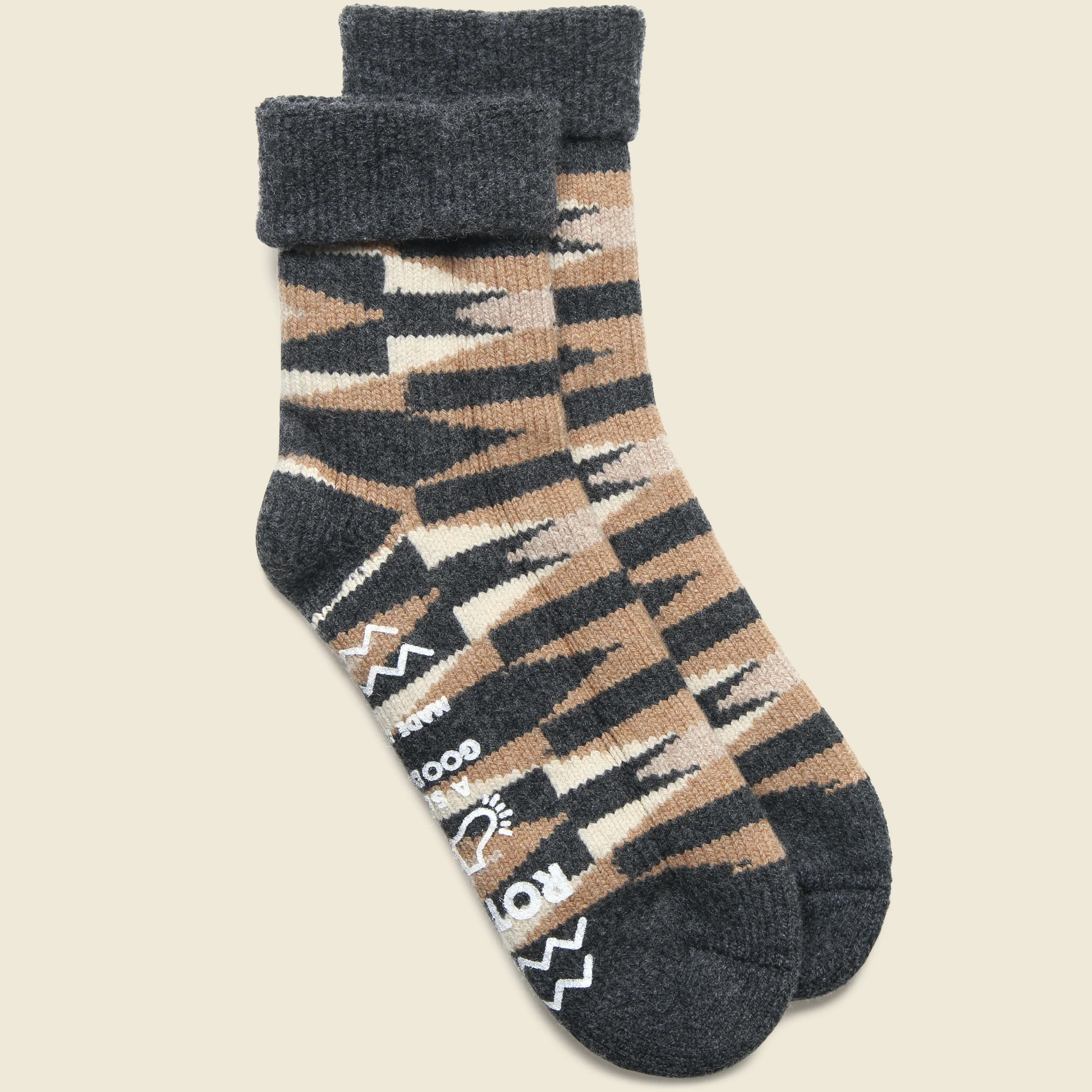 Merino Wool Room Sock - Charcoal