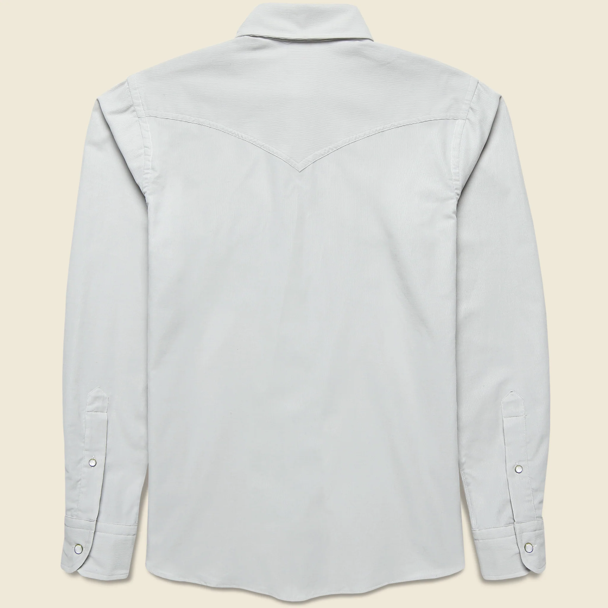 Micro Corduroy Western Shirt - Dove Grey - Image 2
