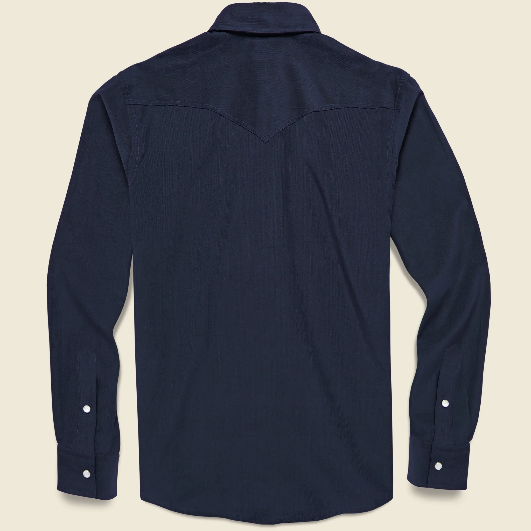 Micro Corduroy Western Shirt - Navy - Image 2