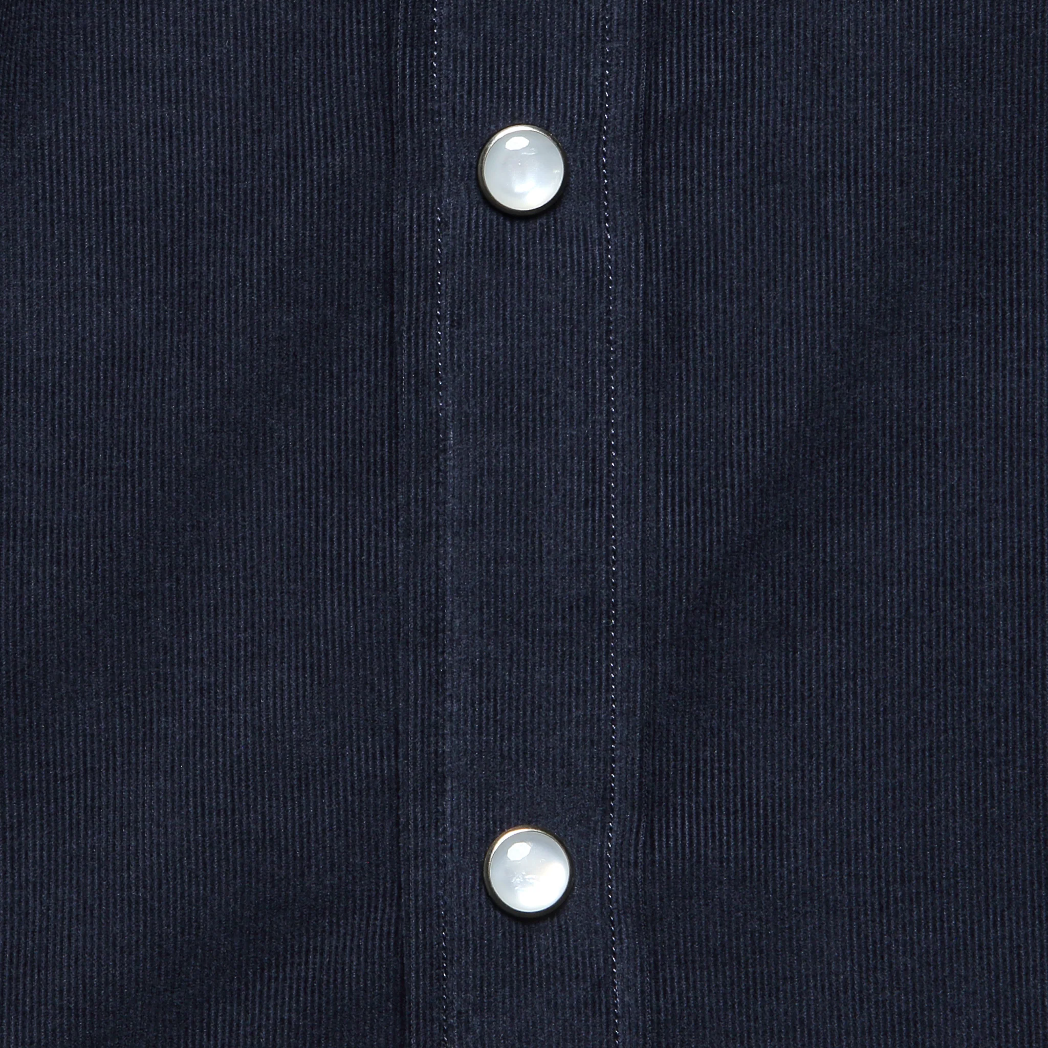 Micro Corduroy Western Shirt - Navy - Image 3