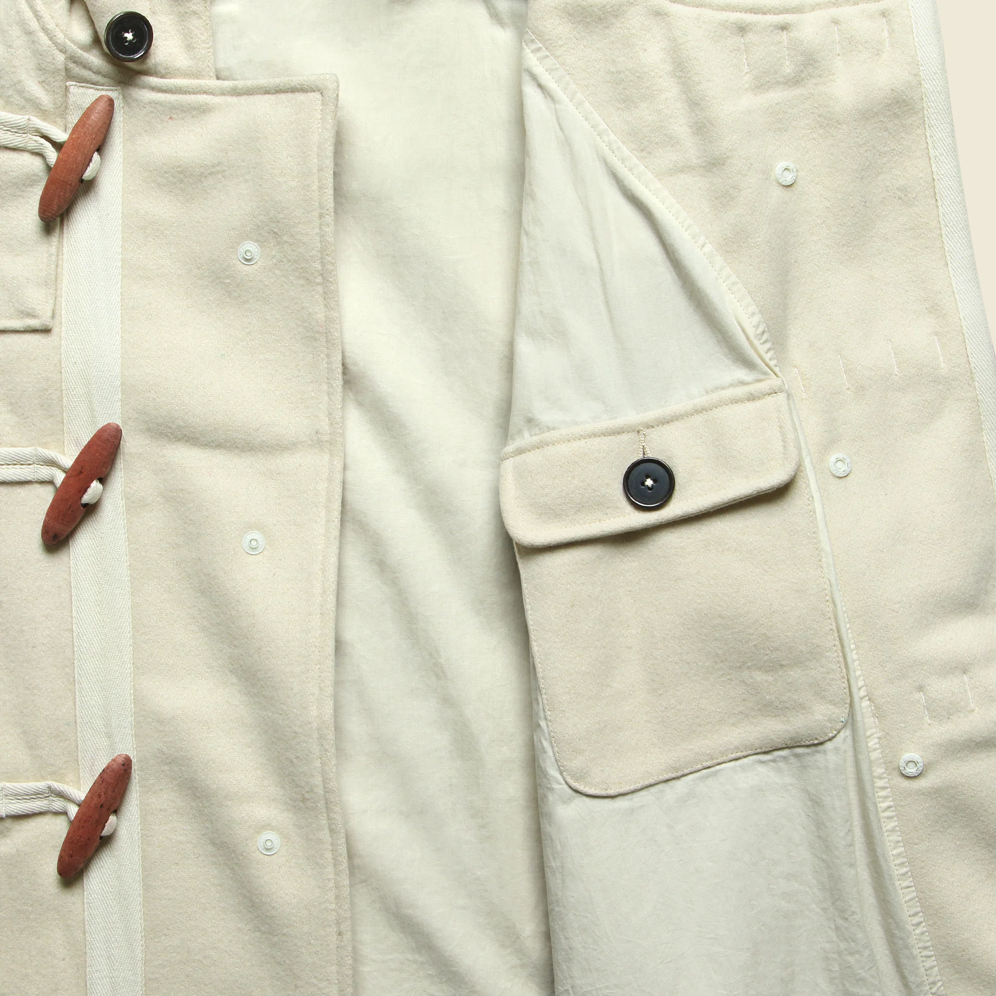Military Duffle Coat - Mowbray Marl Ecru - Image 2