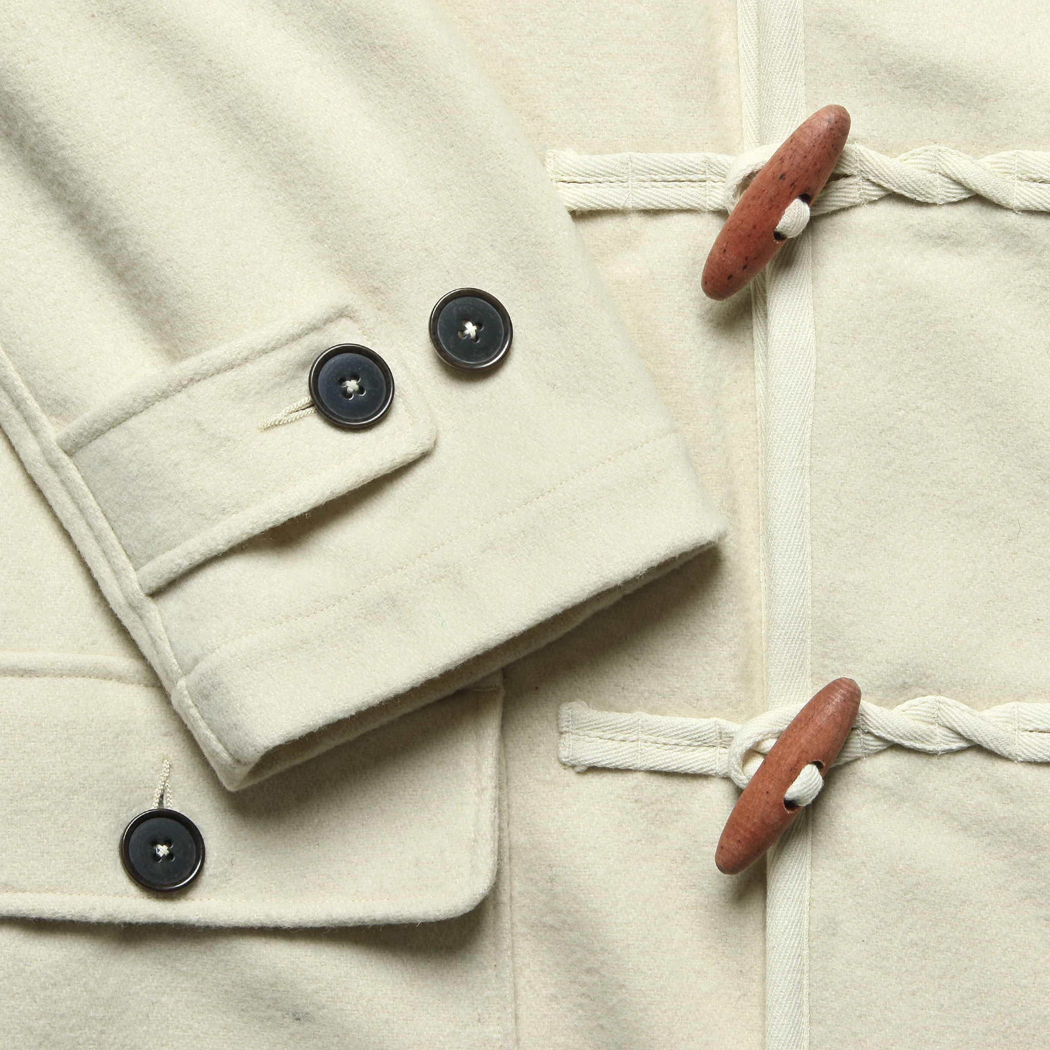 Military Duffle Coat - Mowbray Marl Ecru - Image 4