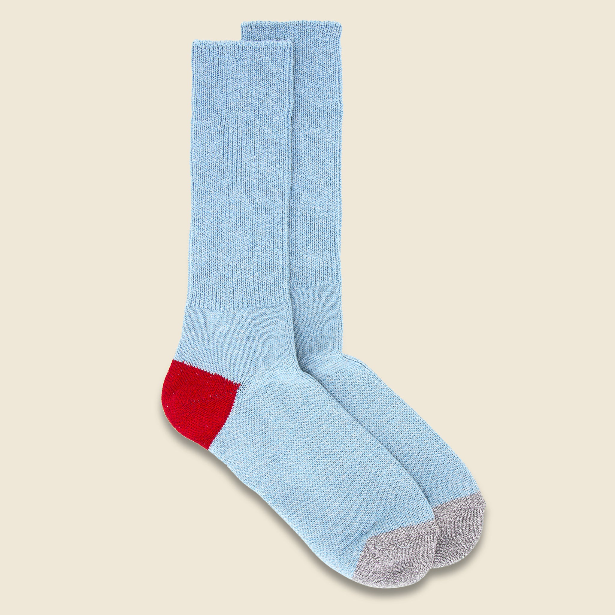 MOC 2 Point Crew Sock - Light Blue