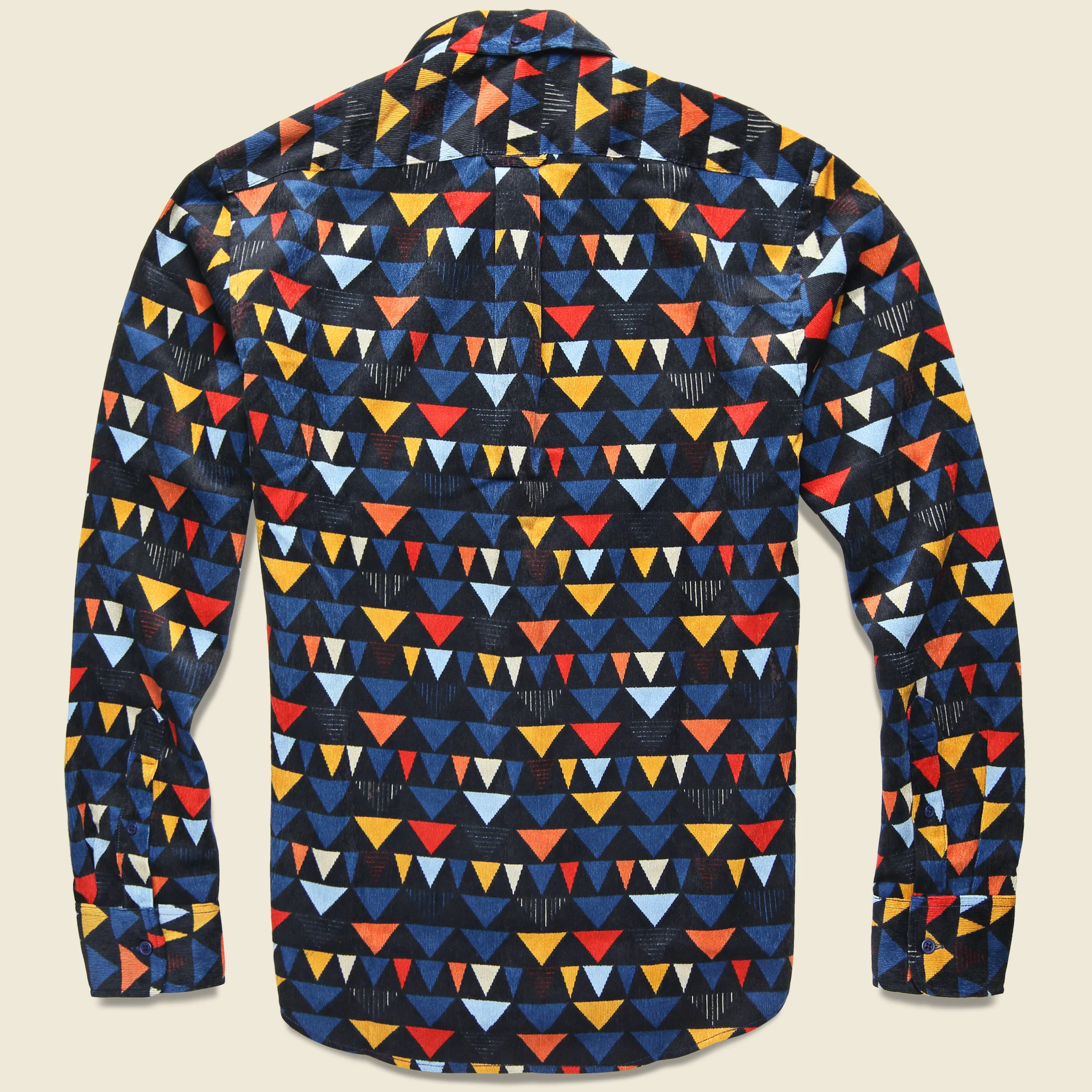 Color Triangle Cord Shirt - Black - Image 2