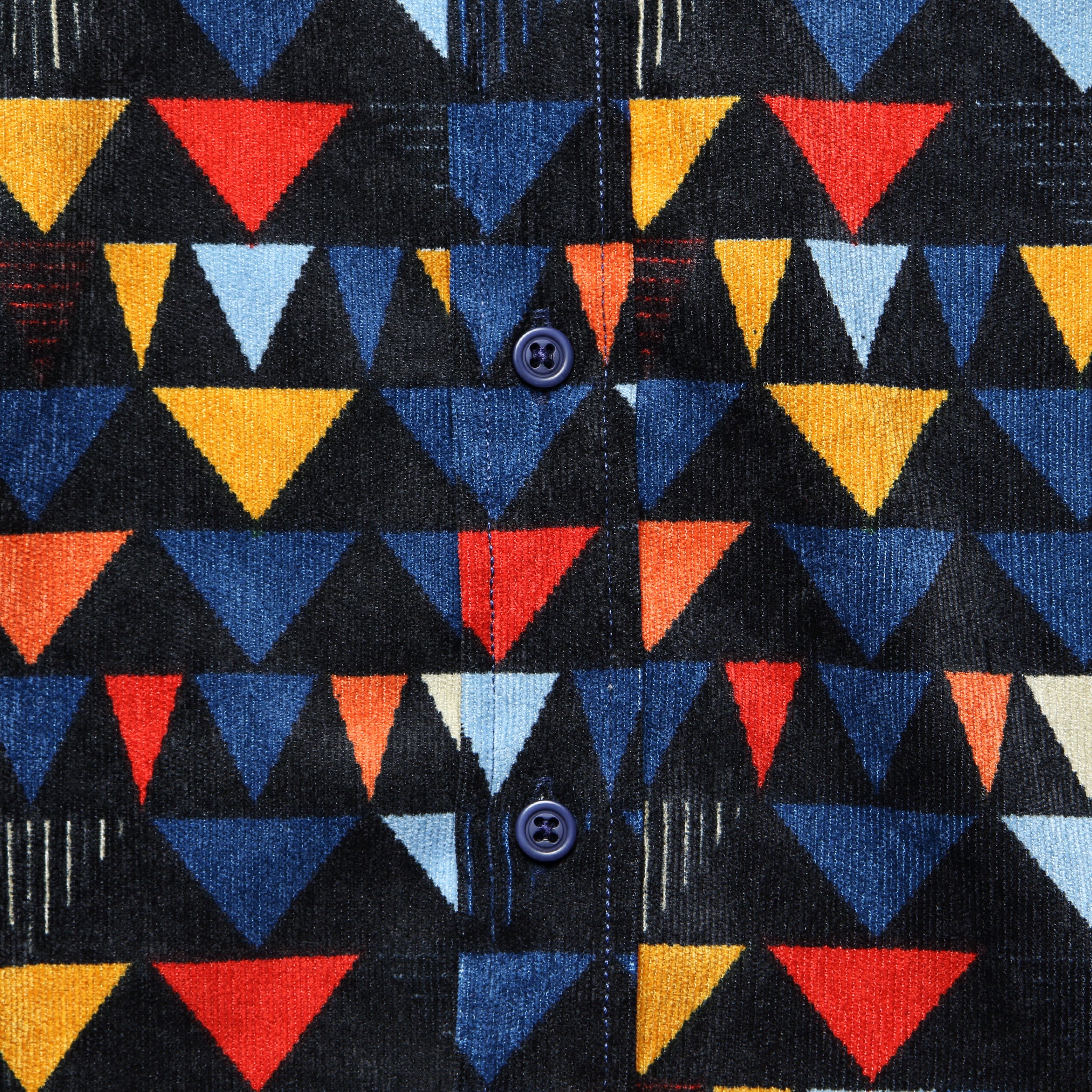 Color Triangle Cord Shirt - Black - Image 3