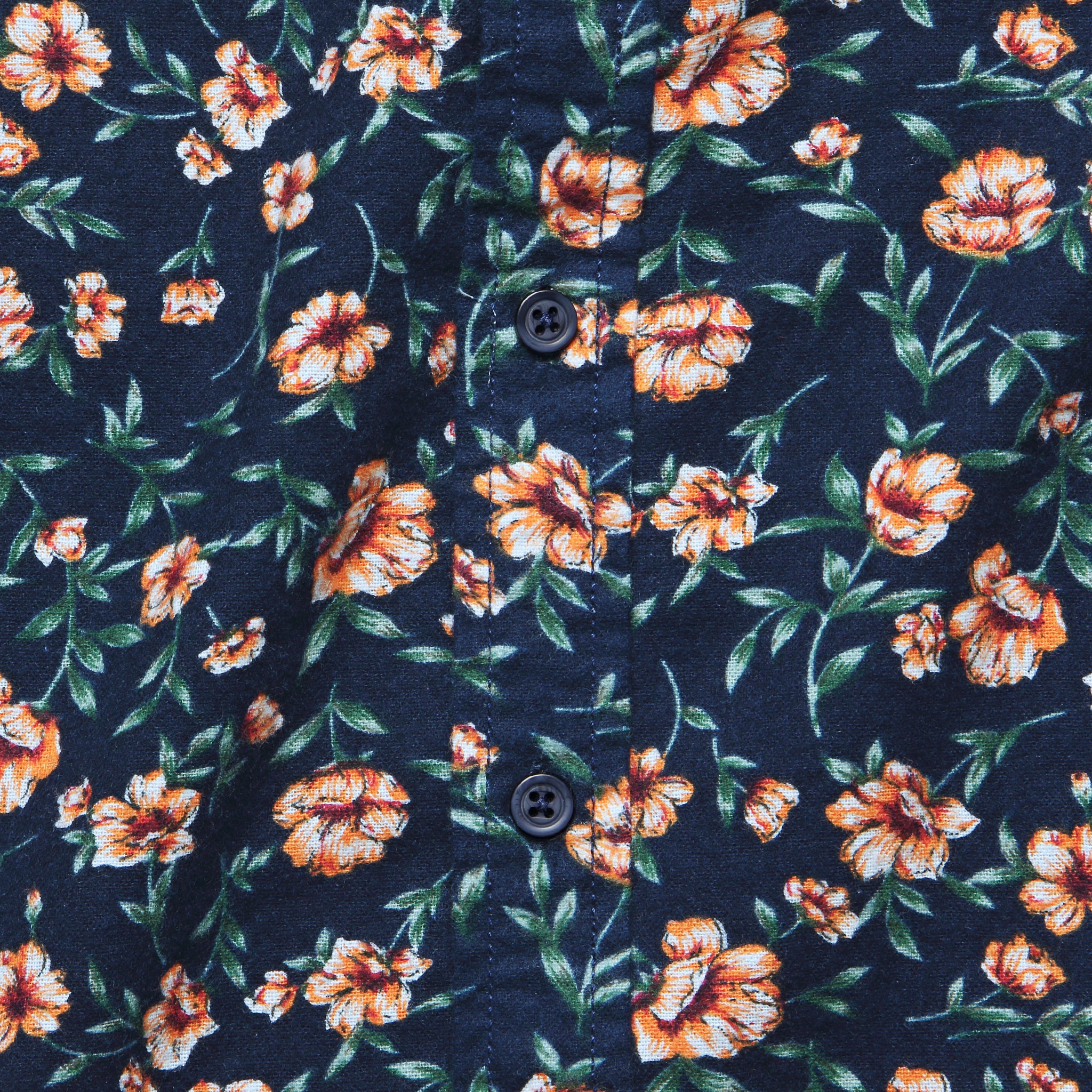 Brushed Cotton Shirt - Navy Rose - Image 3
