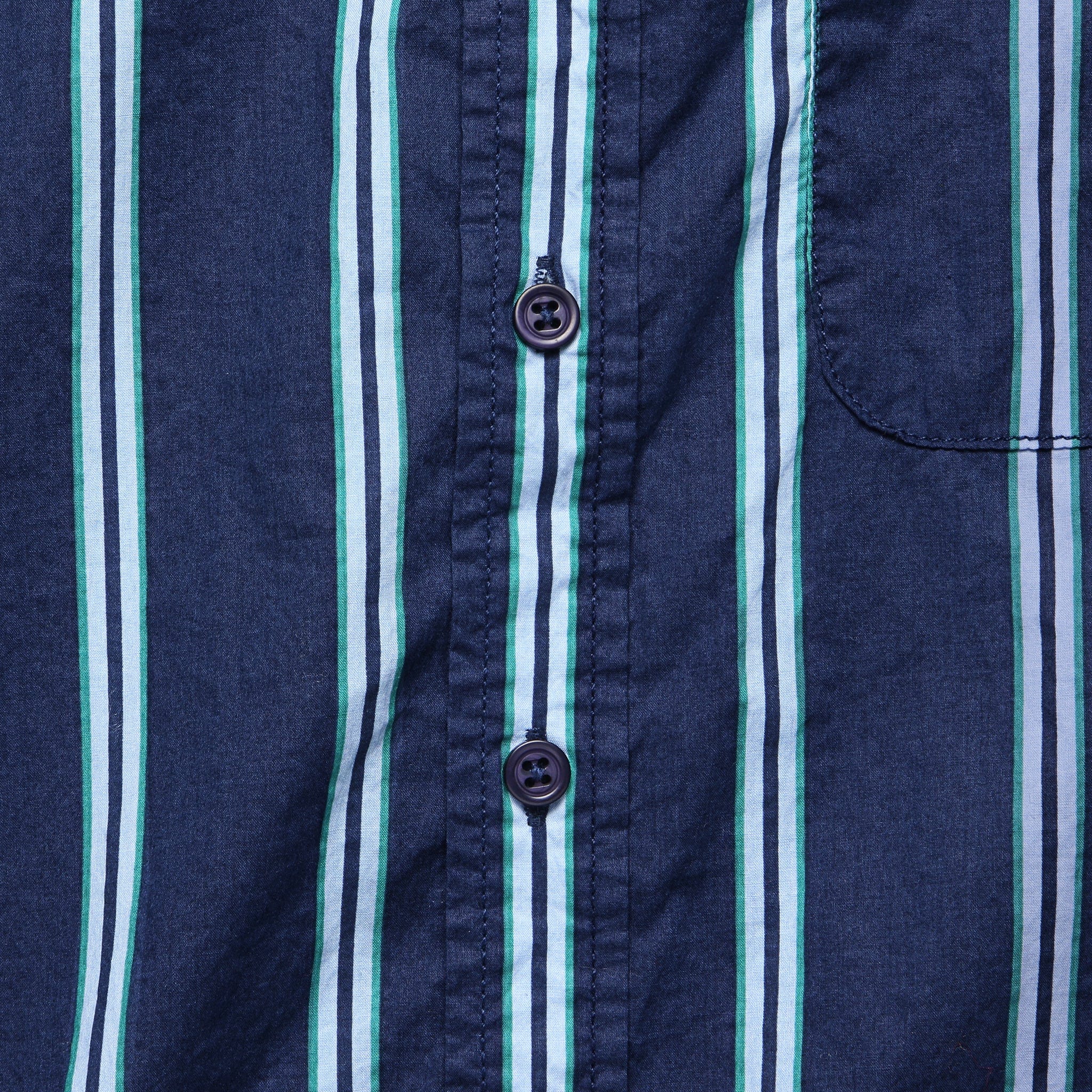 Vintage Stripe Print Shirt - Navy - Image 3