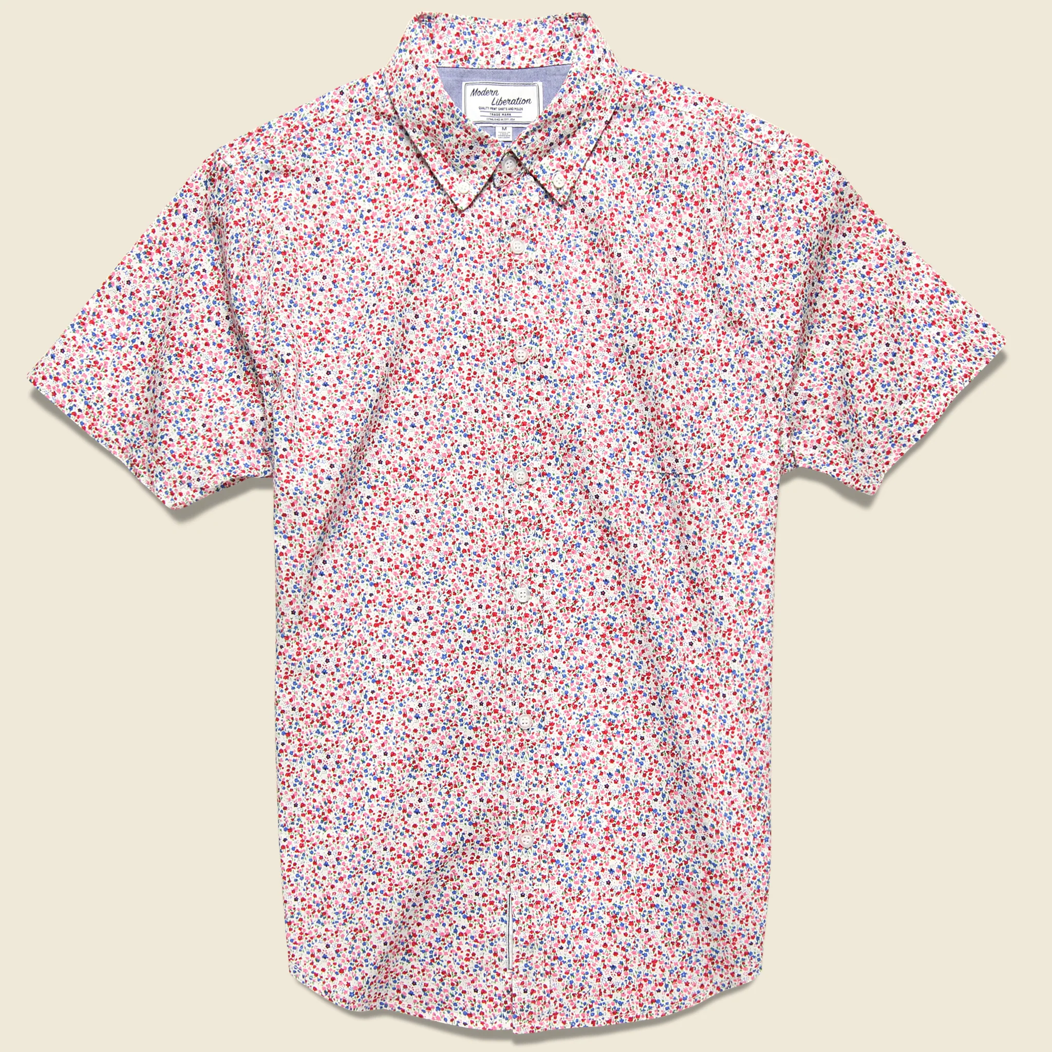 Ditsy Print Shirt - Pink