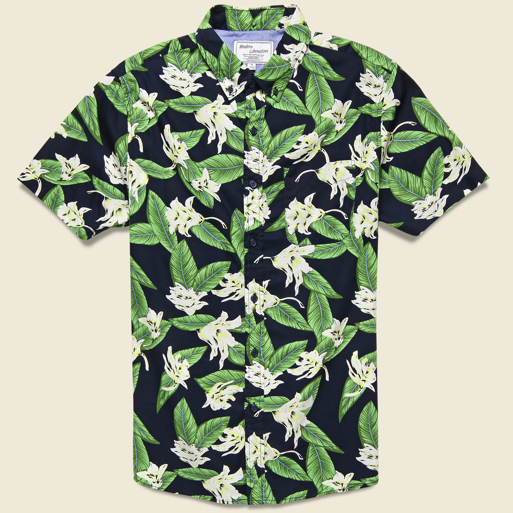 Lily Print Shirt - Black
