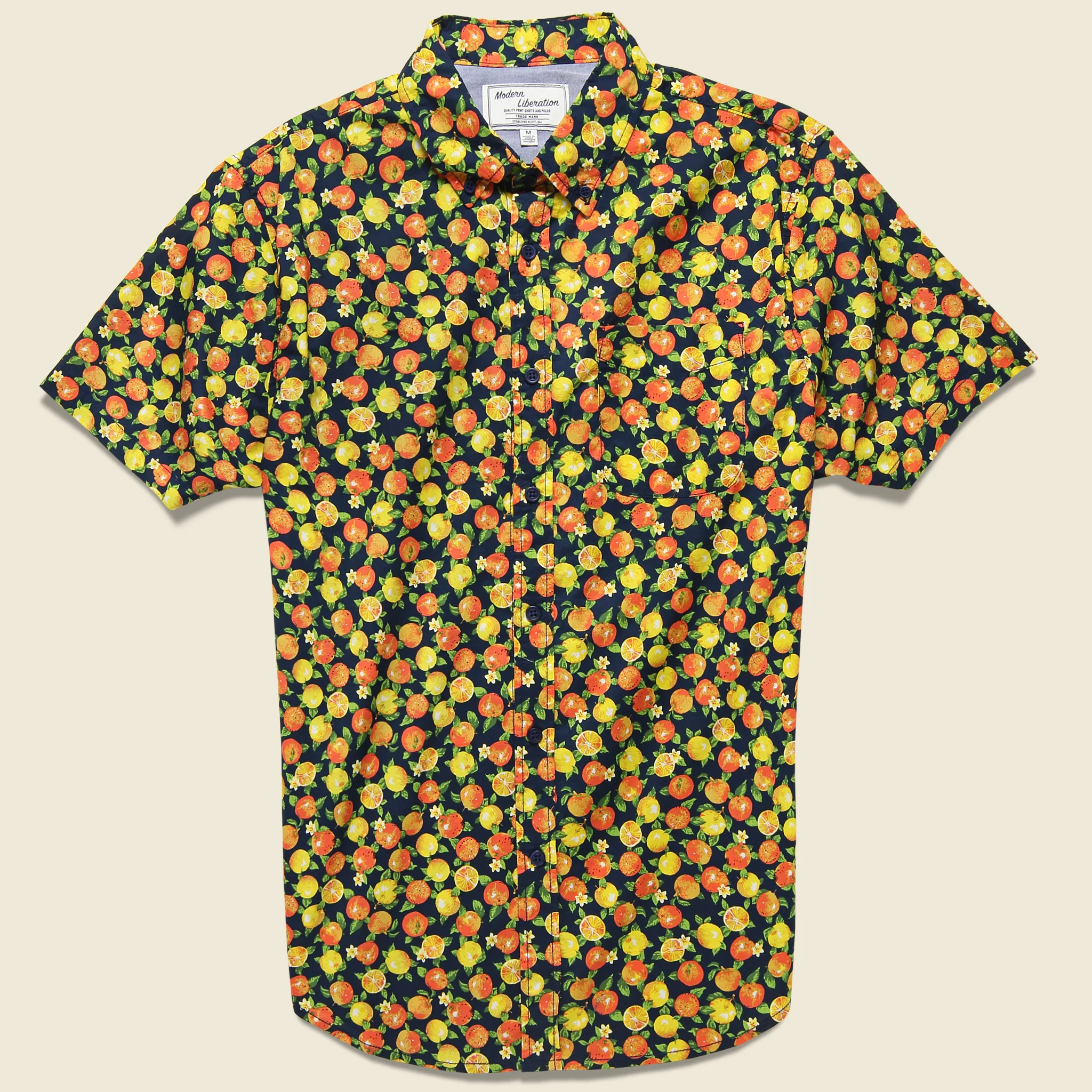 Orange Shirt - Navy