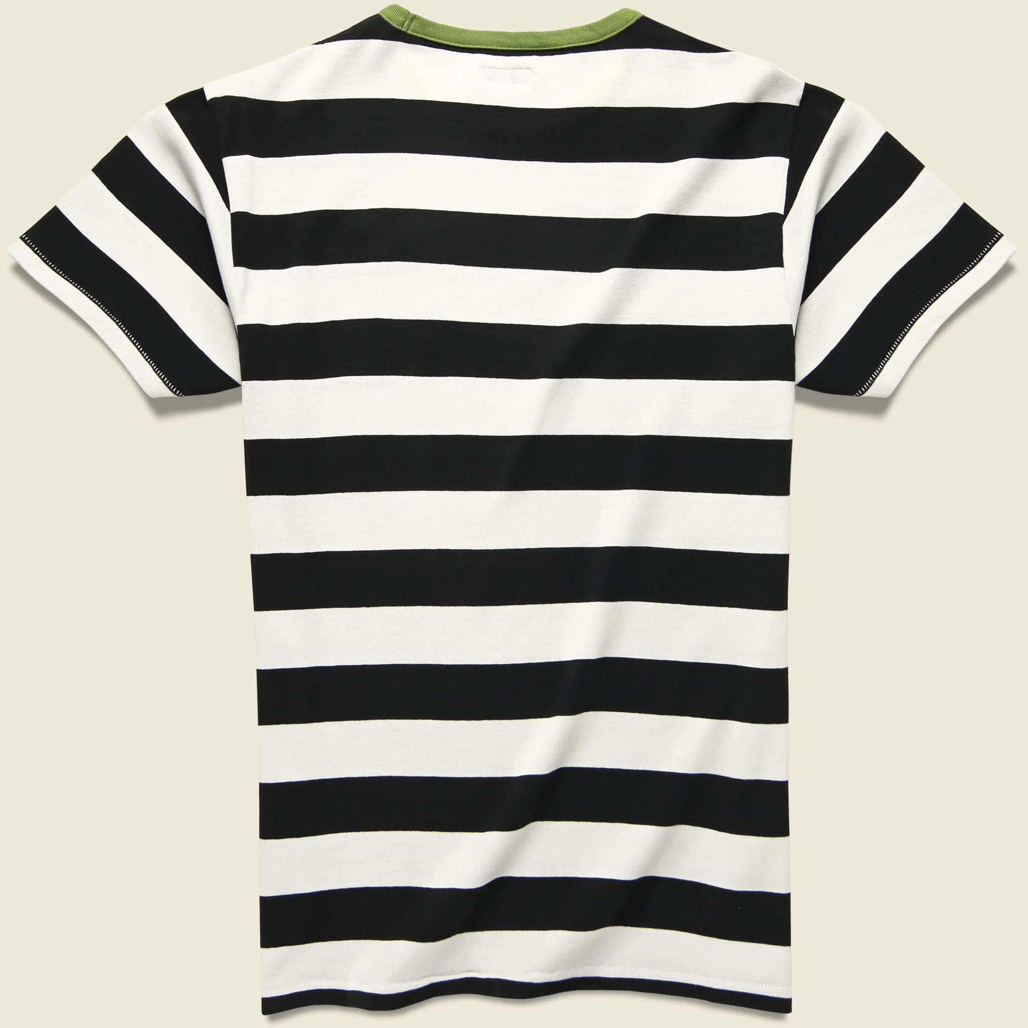Mojave Striped Tee - White/Black - Image 2