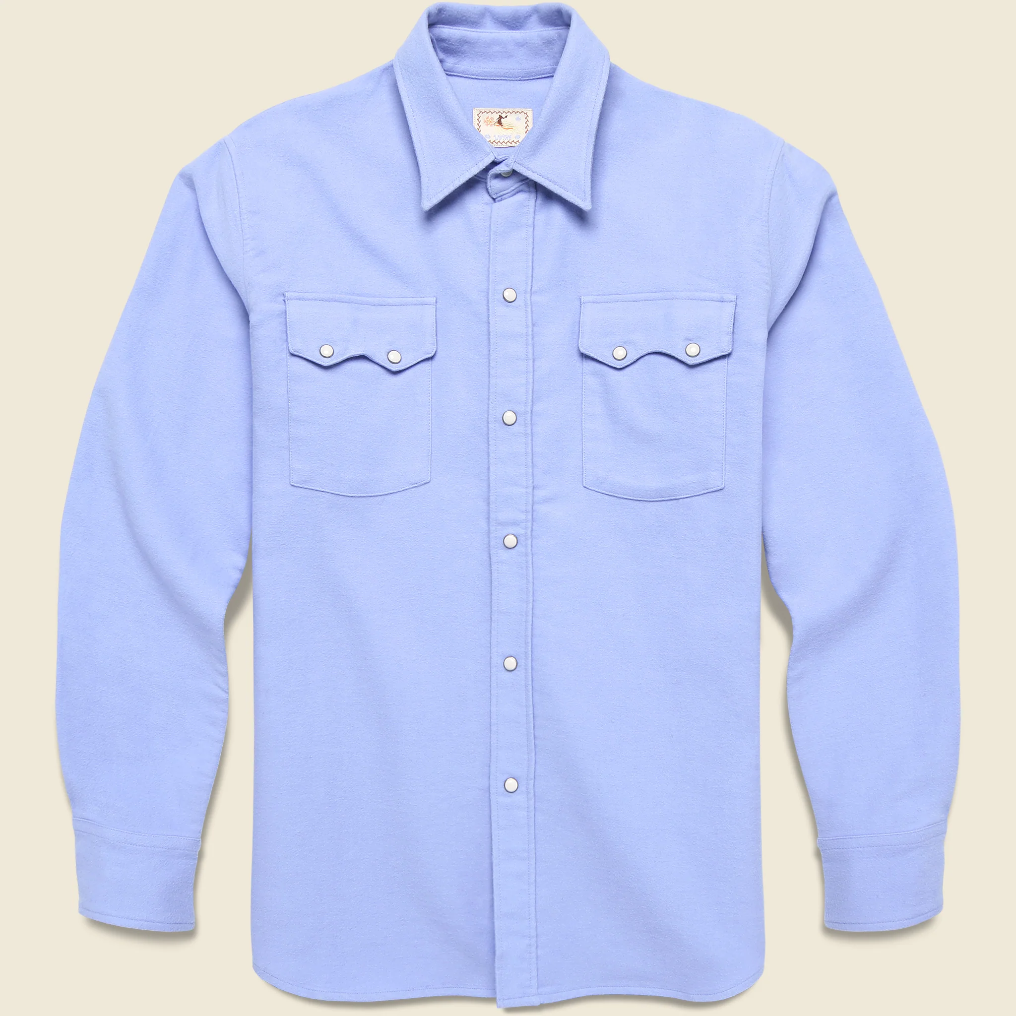 Moleskin Pearl Snap Shirt - Cornflower