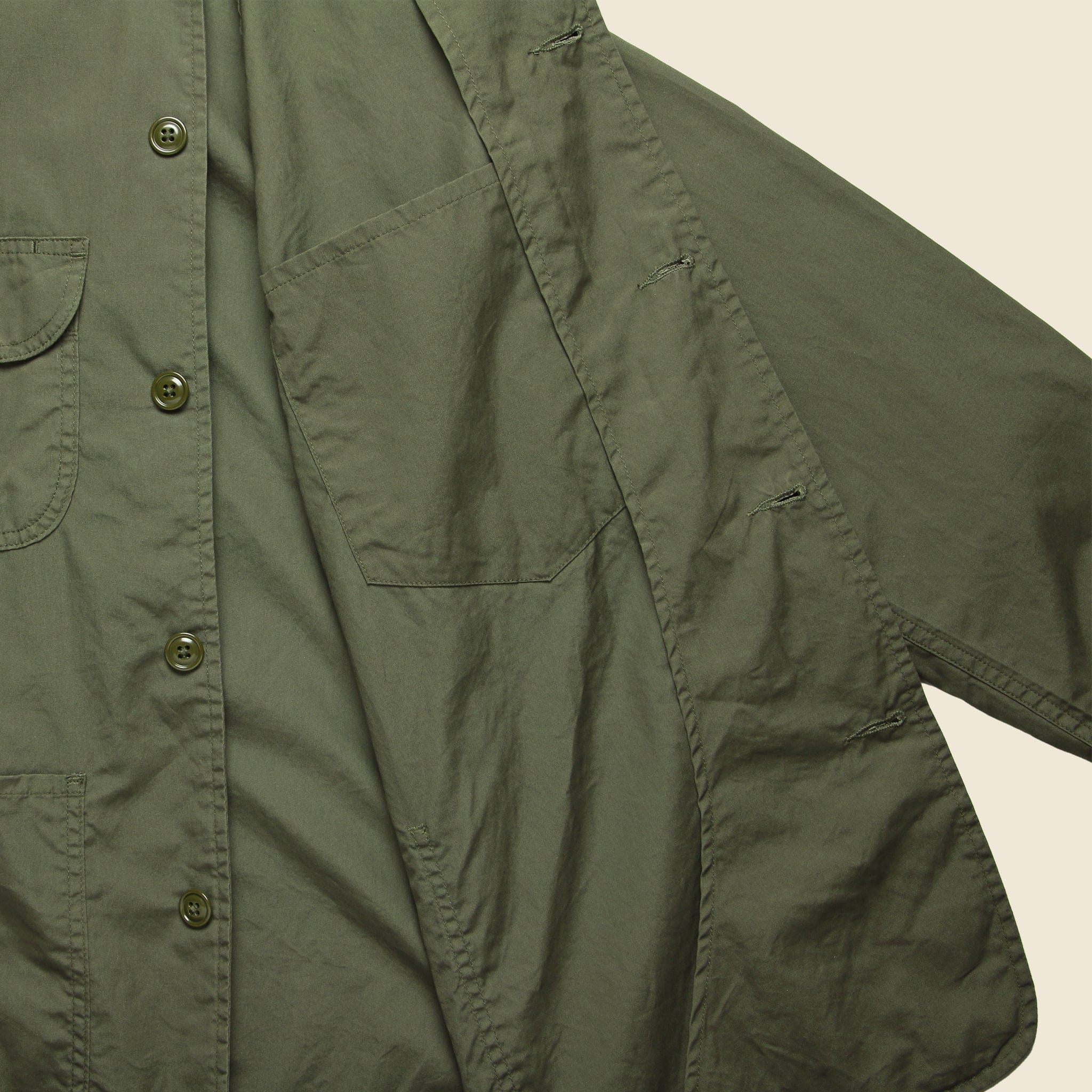 Vancloth Poplin Coverall Jacket - Olive - Image 5