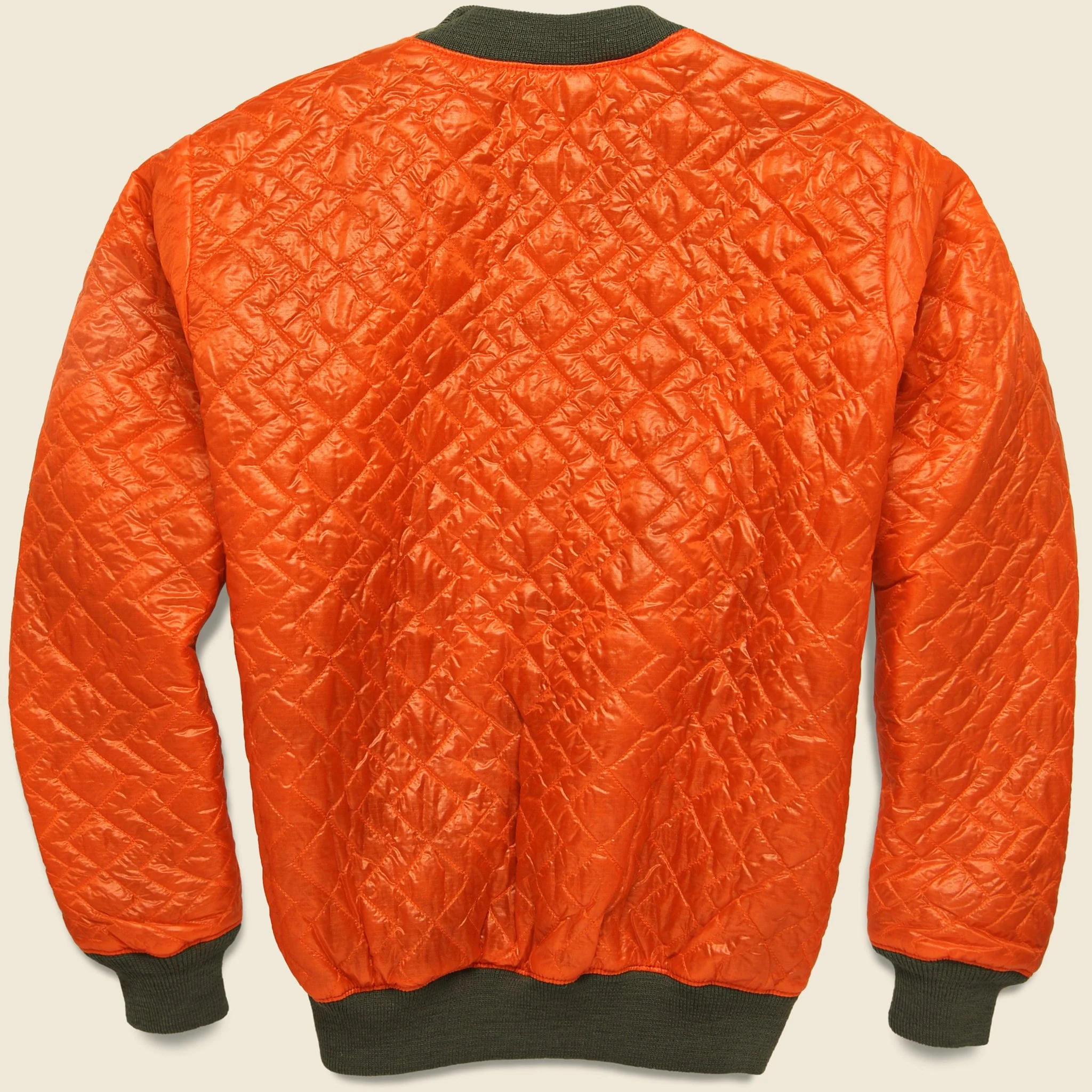 Zigzag Quilted Crewneck - Orange - Image 2