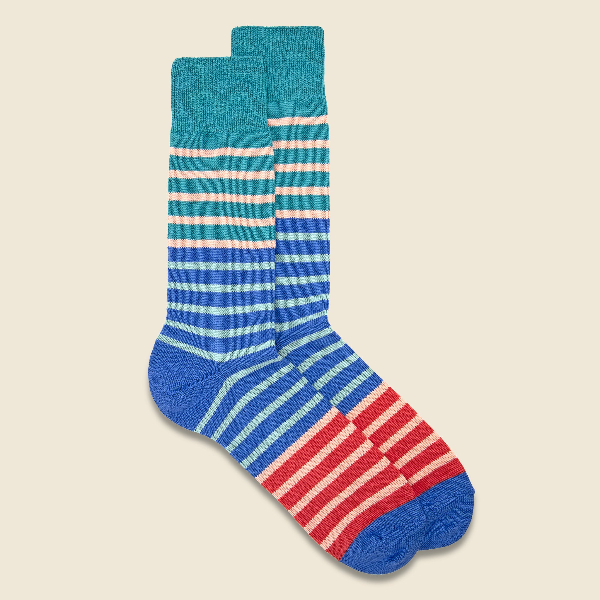 Multi Marine Stripe Sock - Blue/Multi