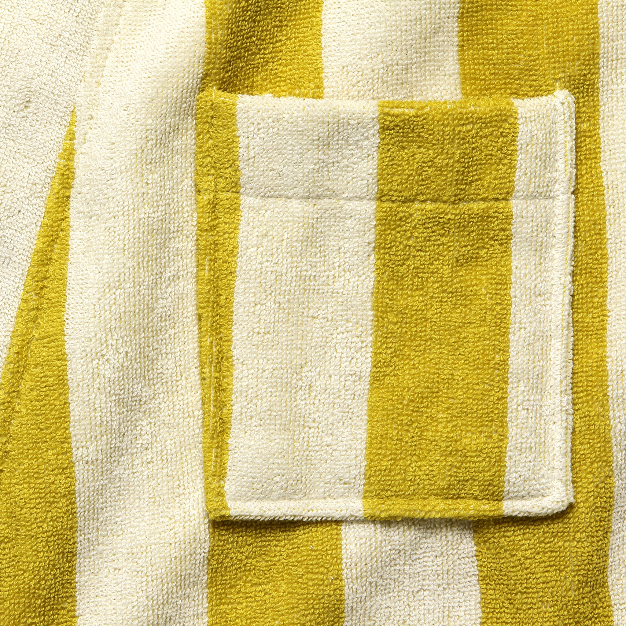 Mustard Terry Robe - Yellow/Cream Stripe - Image 3
