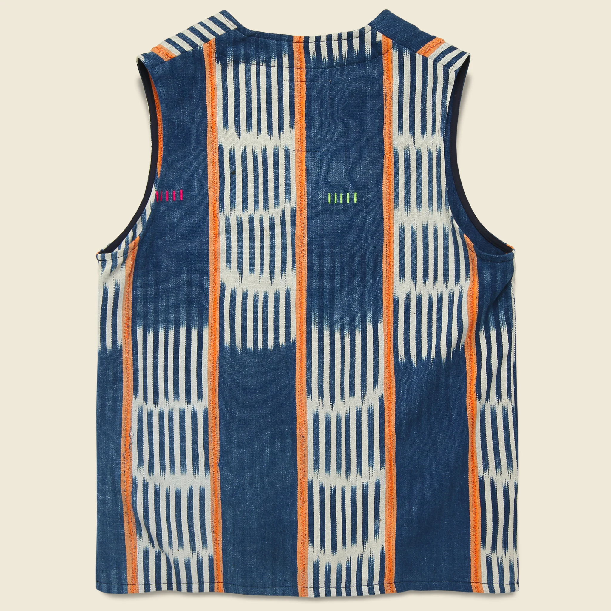 Native Vest - African Indigo Stripe - Image 2