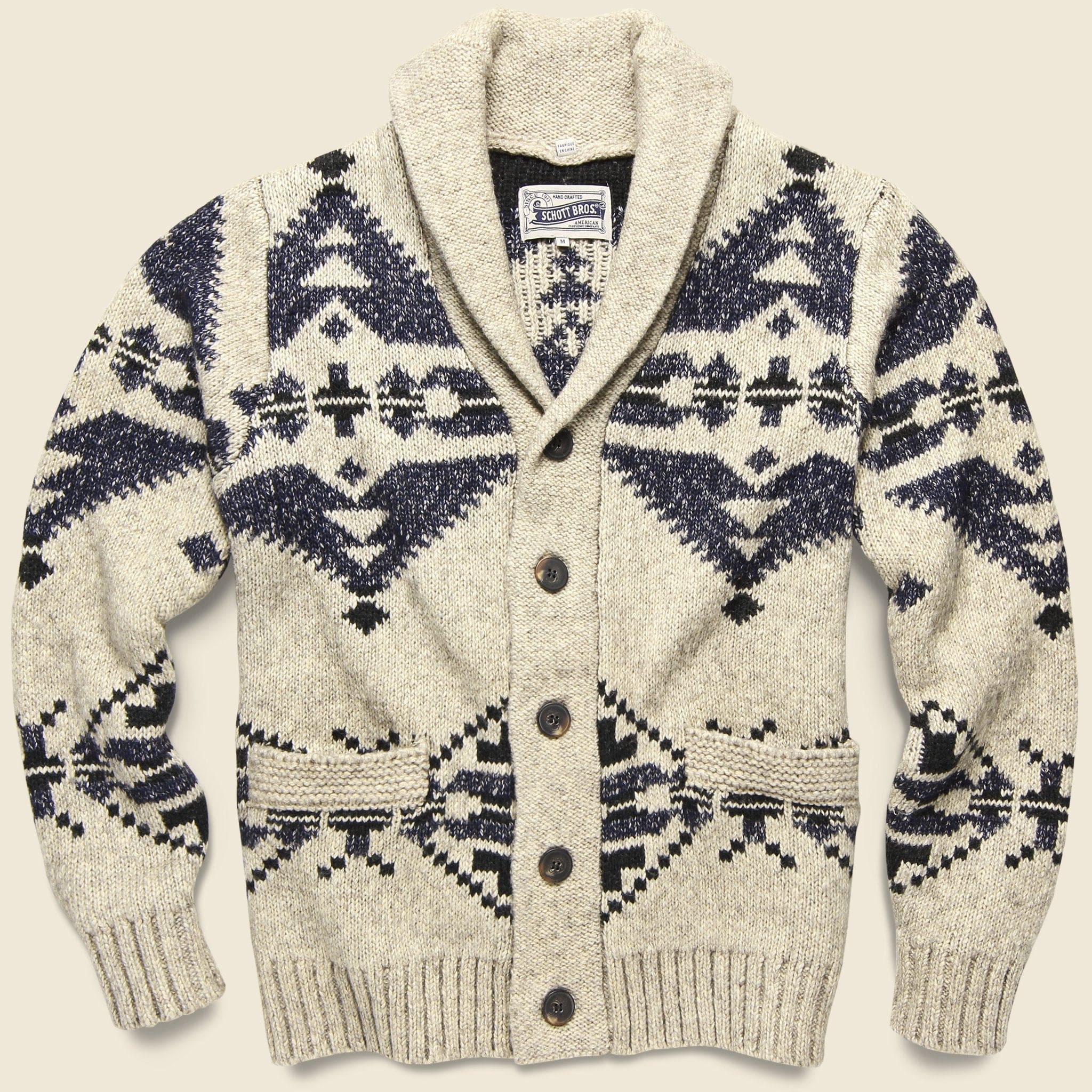 Southwestern Shawl Cardigan - Limestone