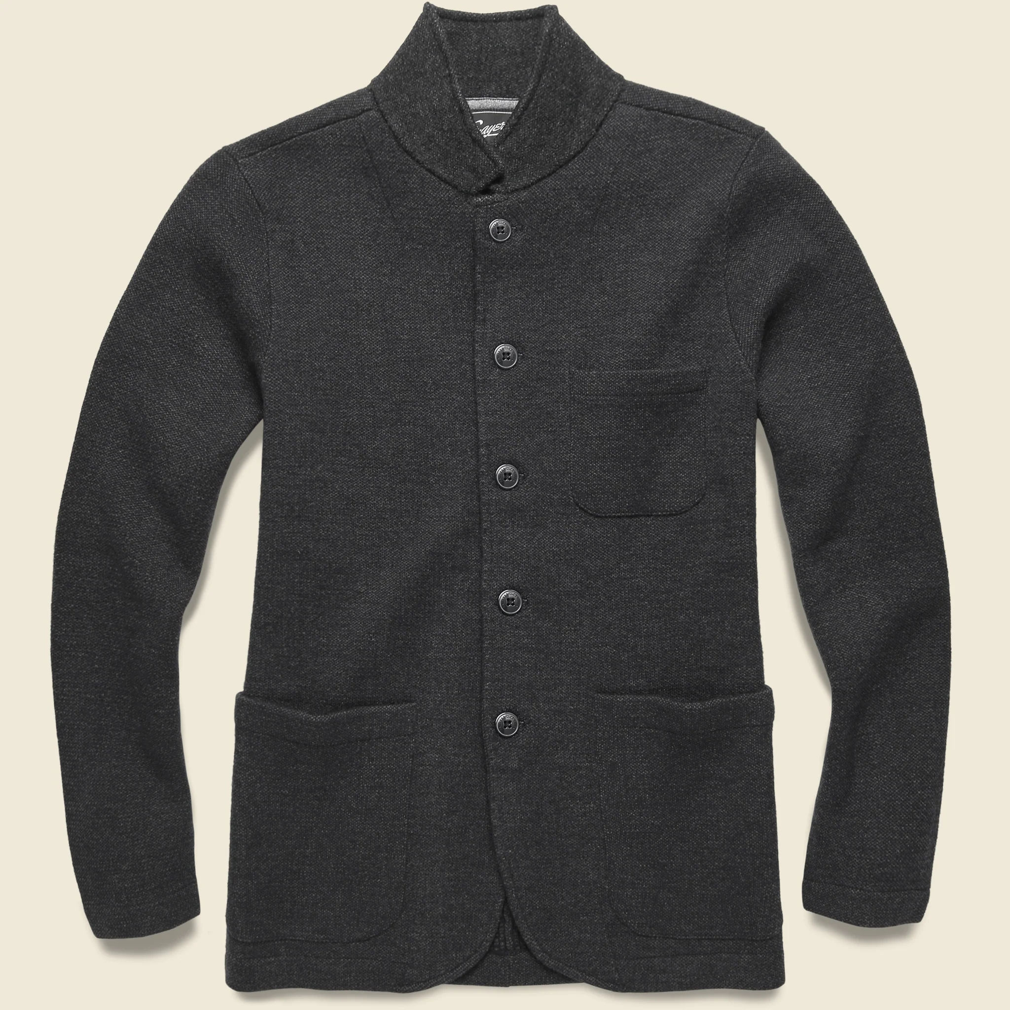 Nelson Jacquard Swacket - Charcoal Marl