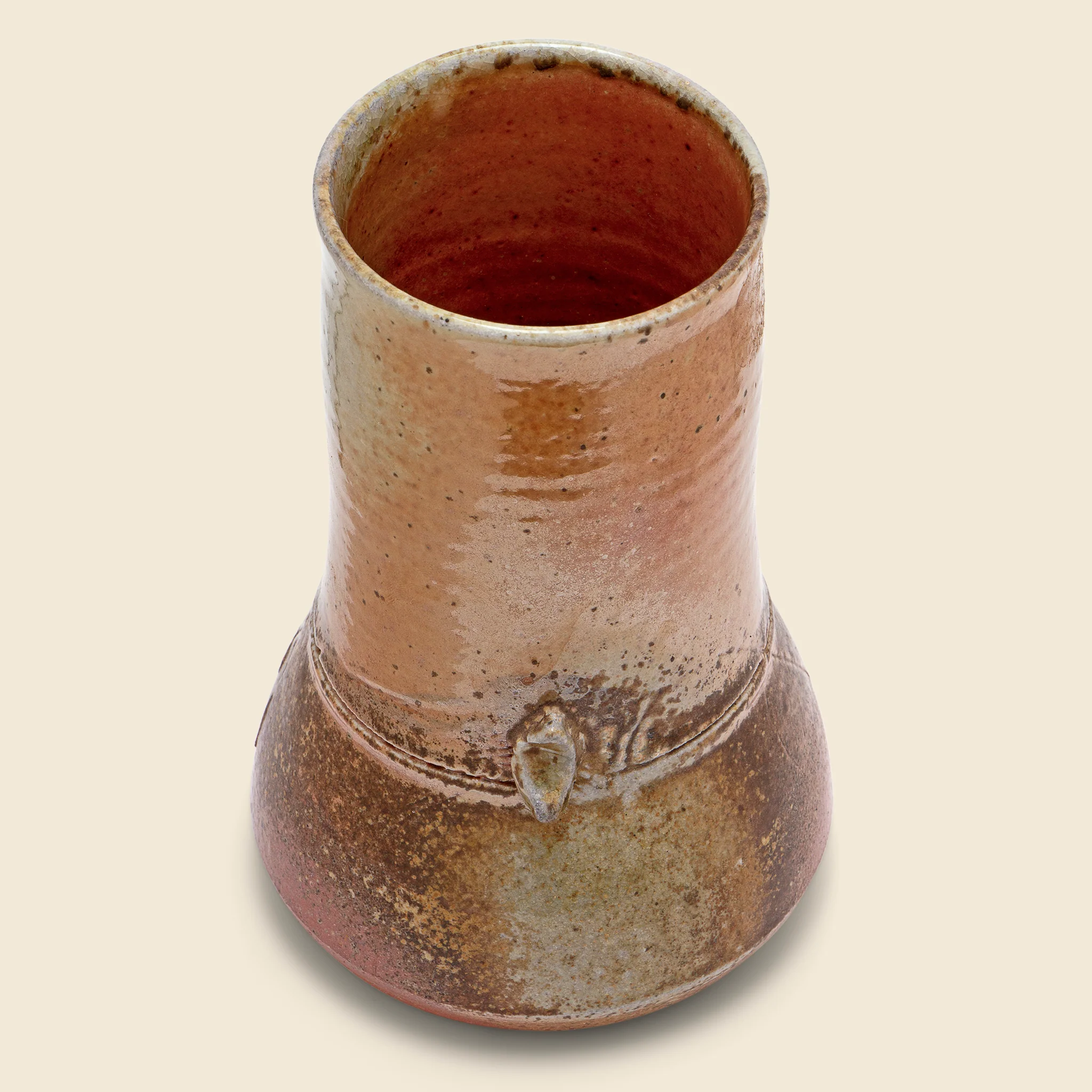 Neutral Glazed Studio Pottery Vase - Image 2
