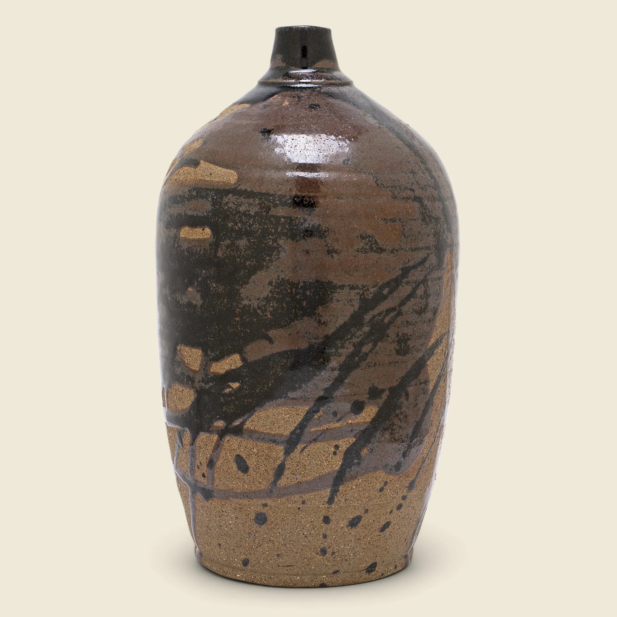 Neutral Swirl Studio Pottery Vase