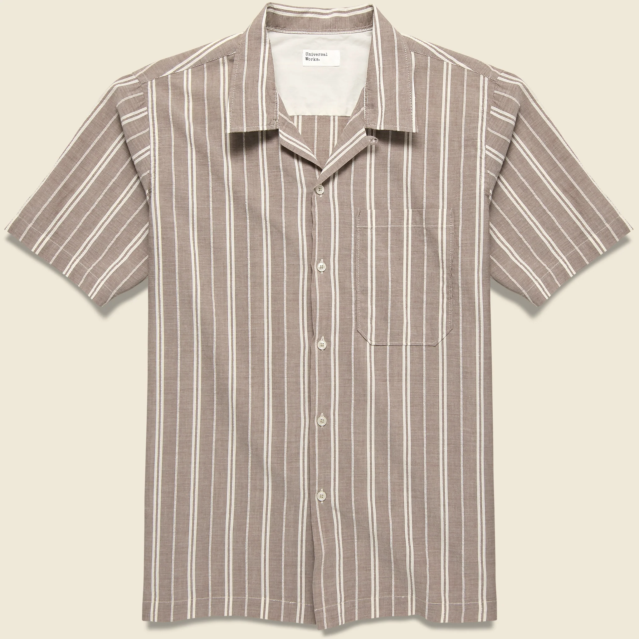 Nisi Cotton Camp Shirt - Brown