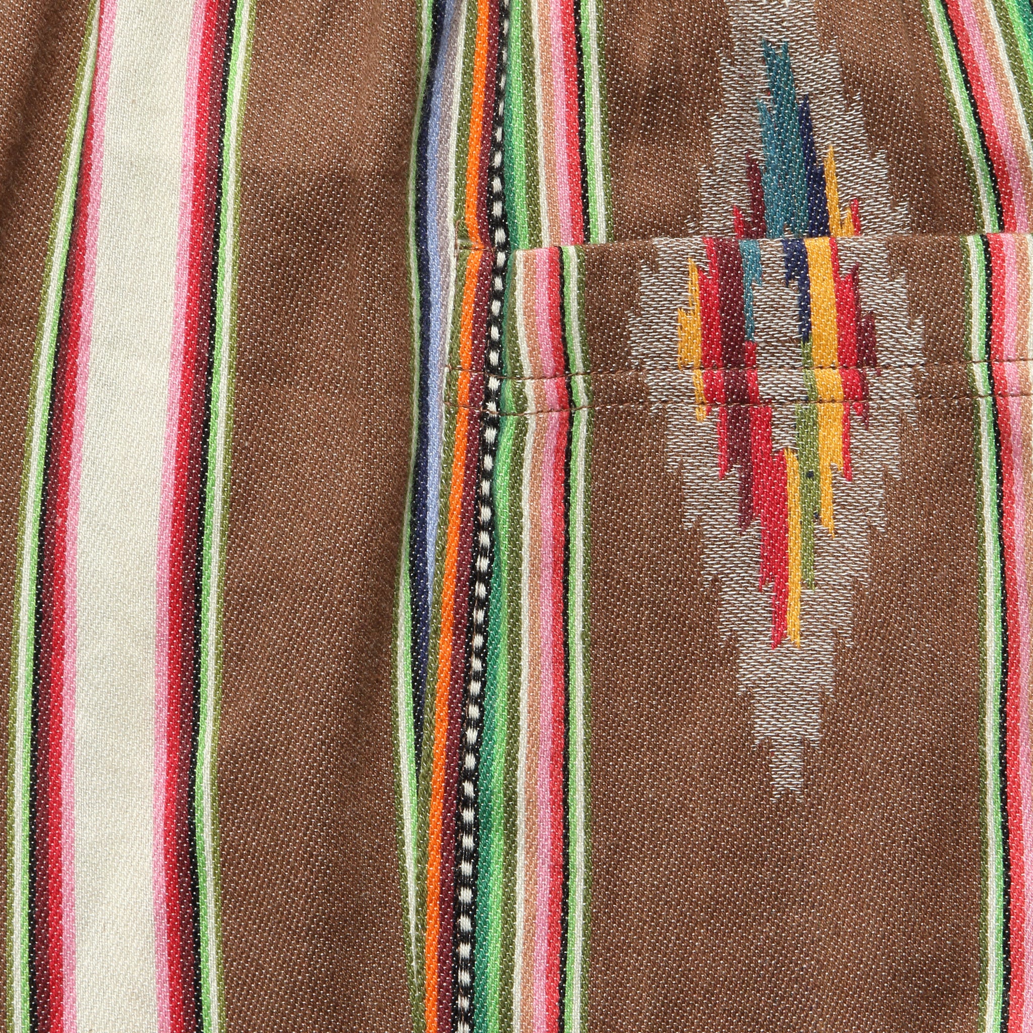 5.5" Handwoven Blanket Stripe Shorts - Nutshell - Image 3