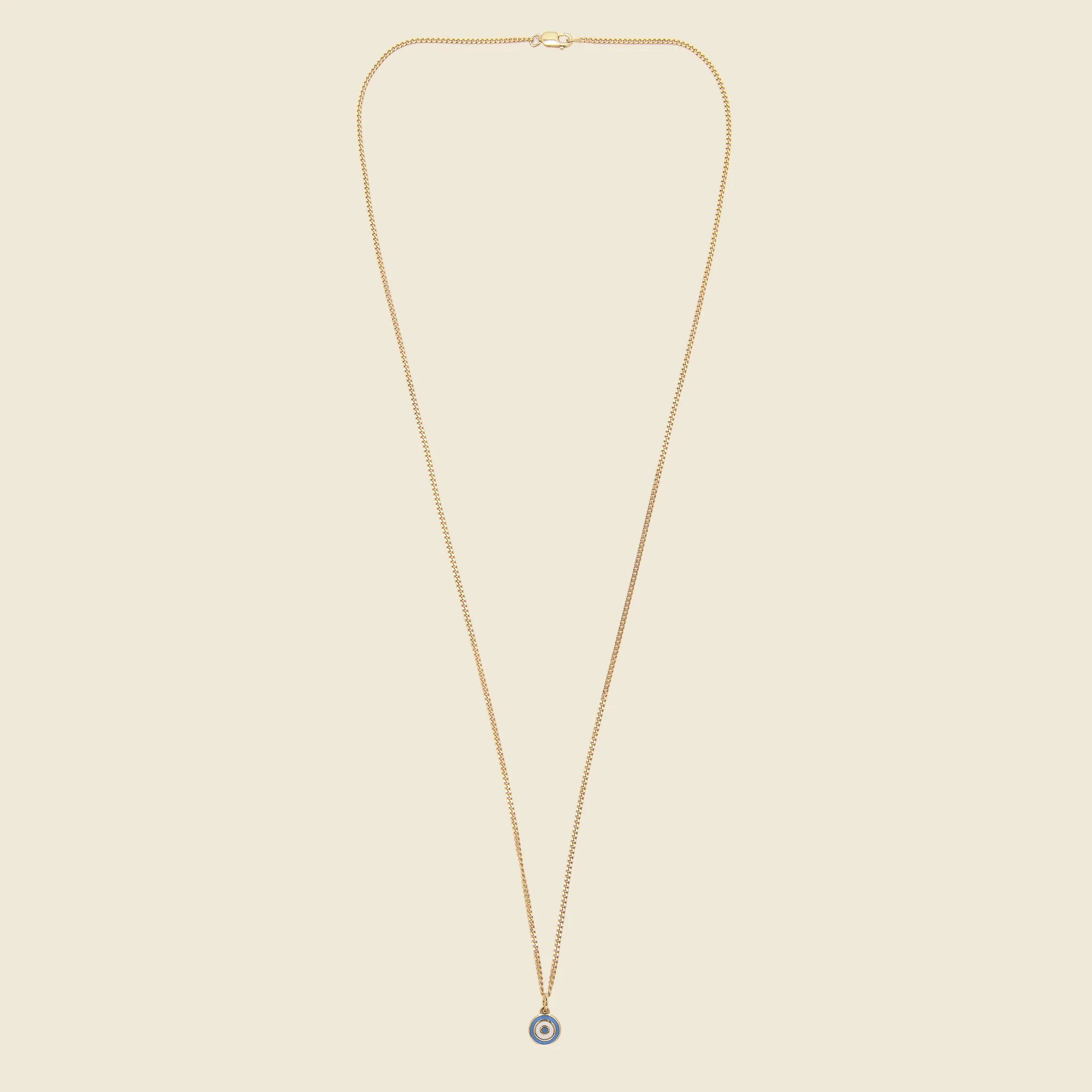 Ojos Pendant - Gold Vermeil/Sky Blue Enamel - Image 2