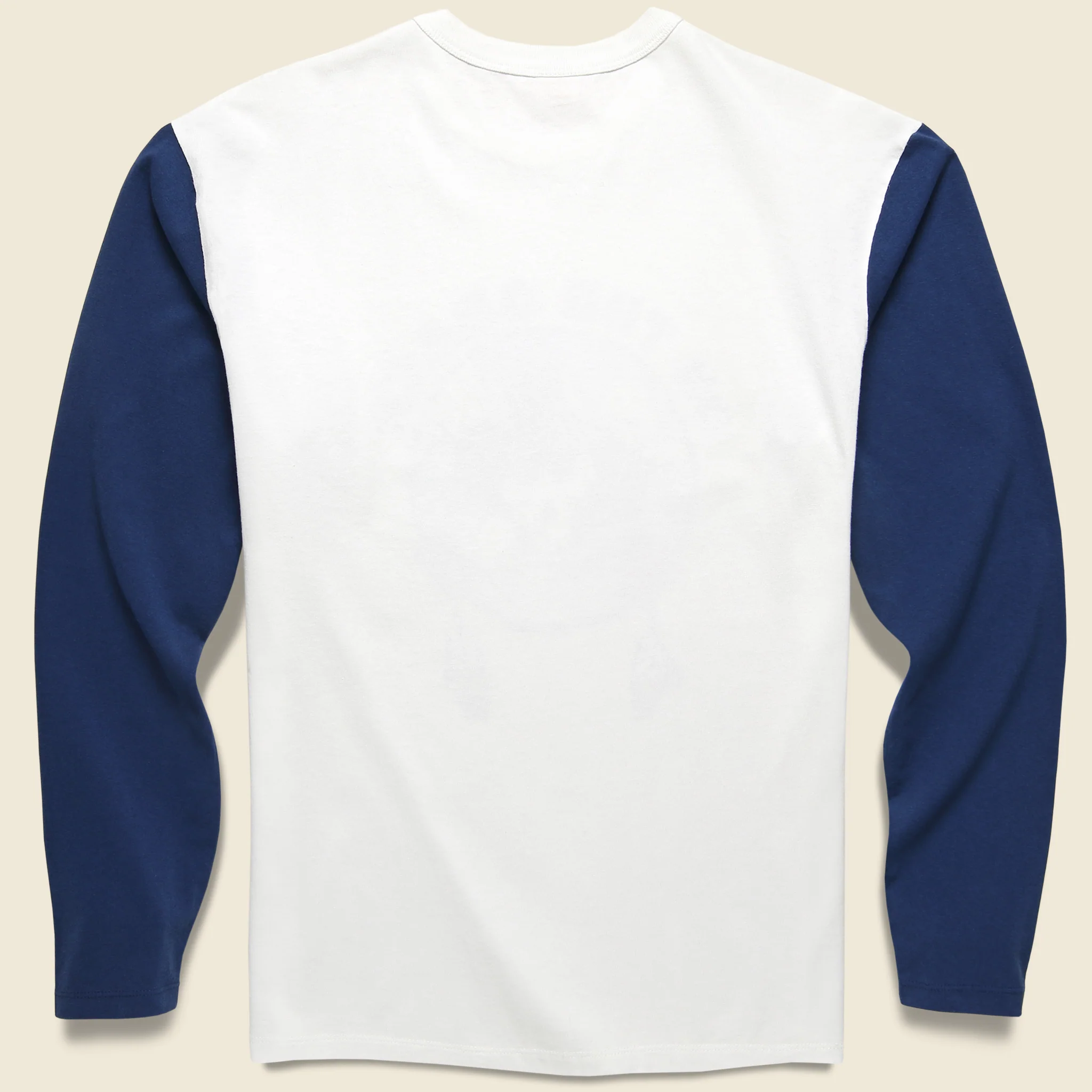 On the Beach Baseball Tee - White/Navy - Image 2