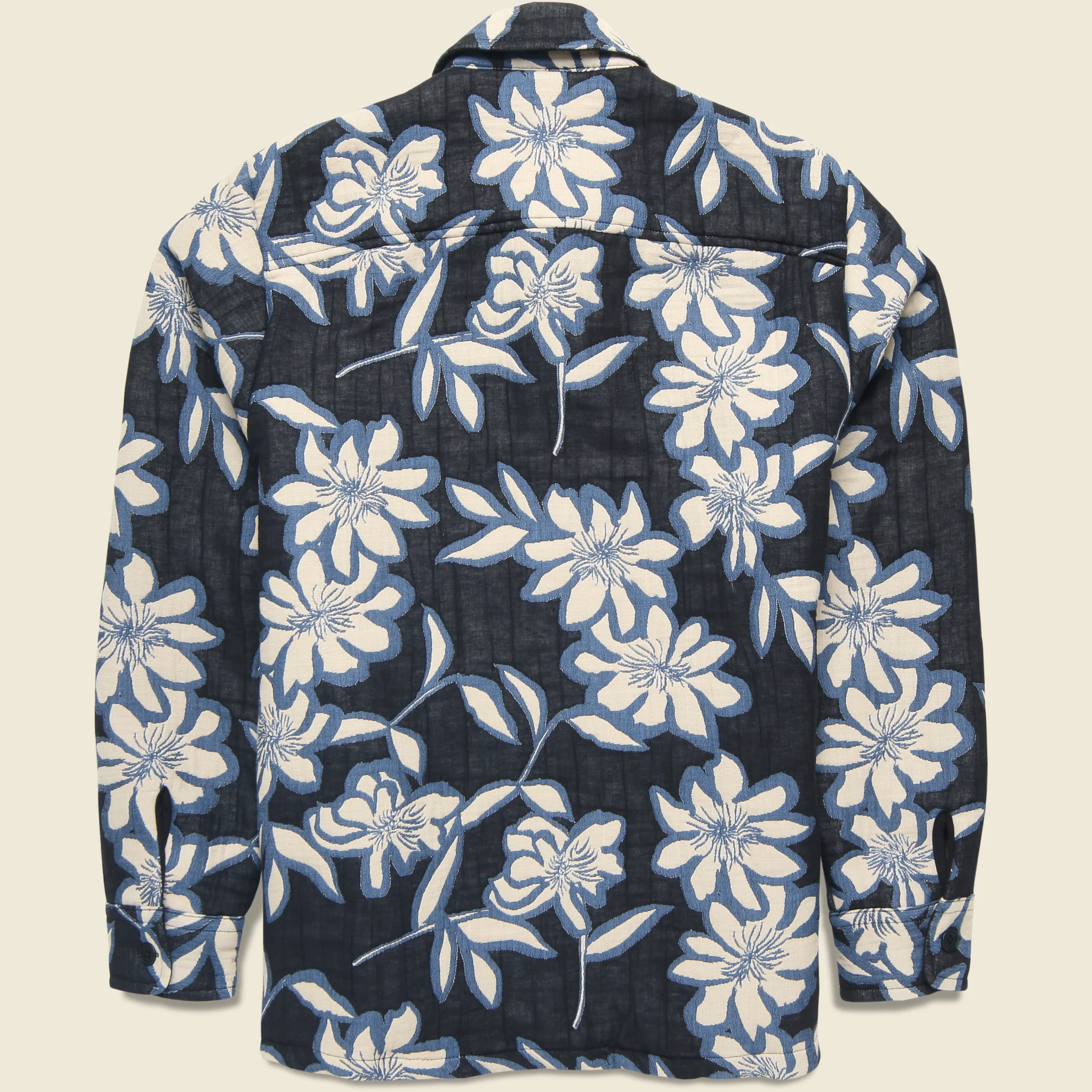 Otto Overshirt - Floral Ecru/Blue - Image 2