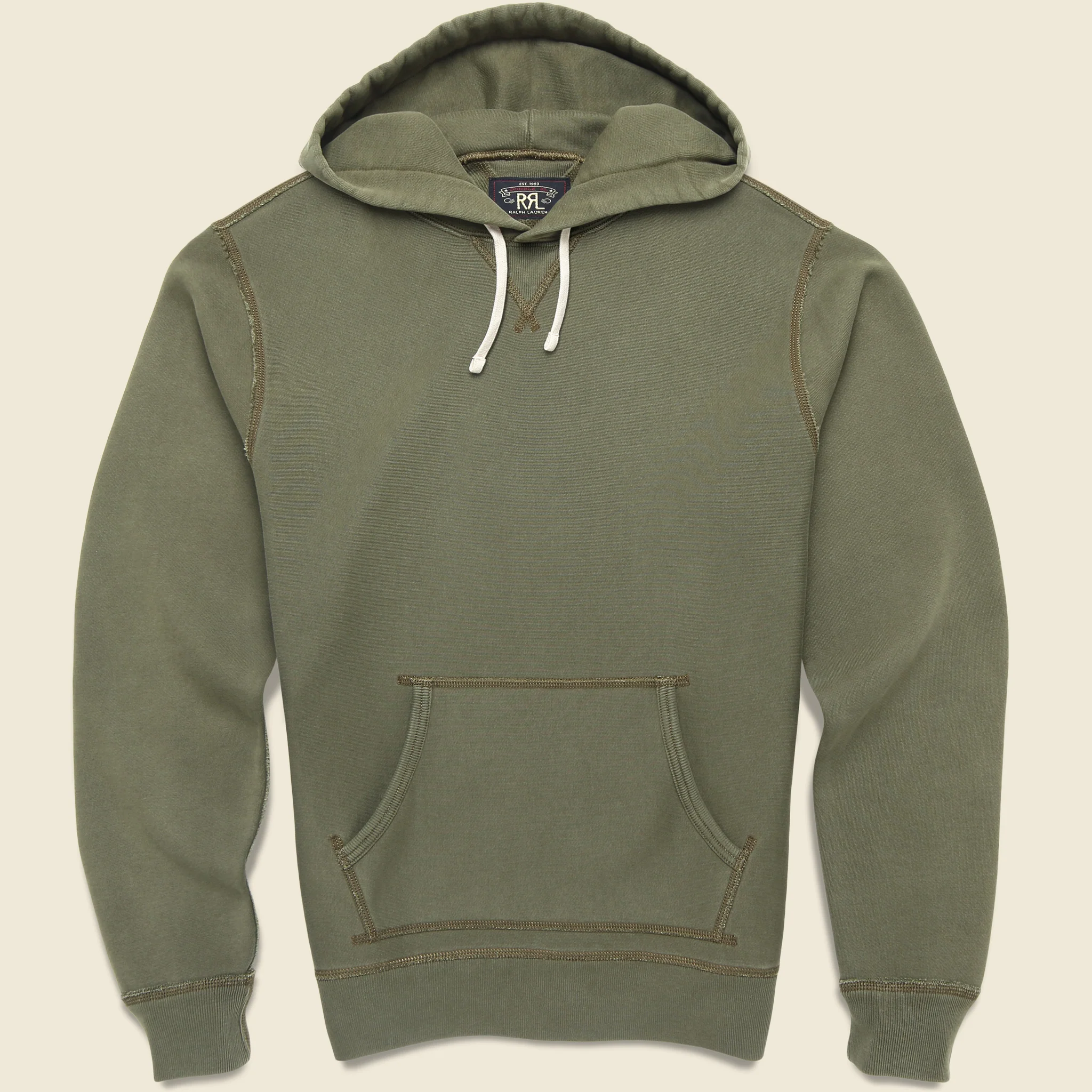 Overdyed Fleece Hoodie - Olive