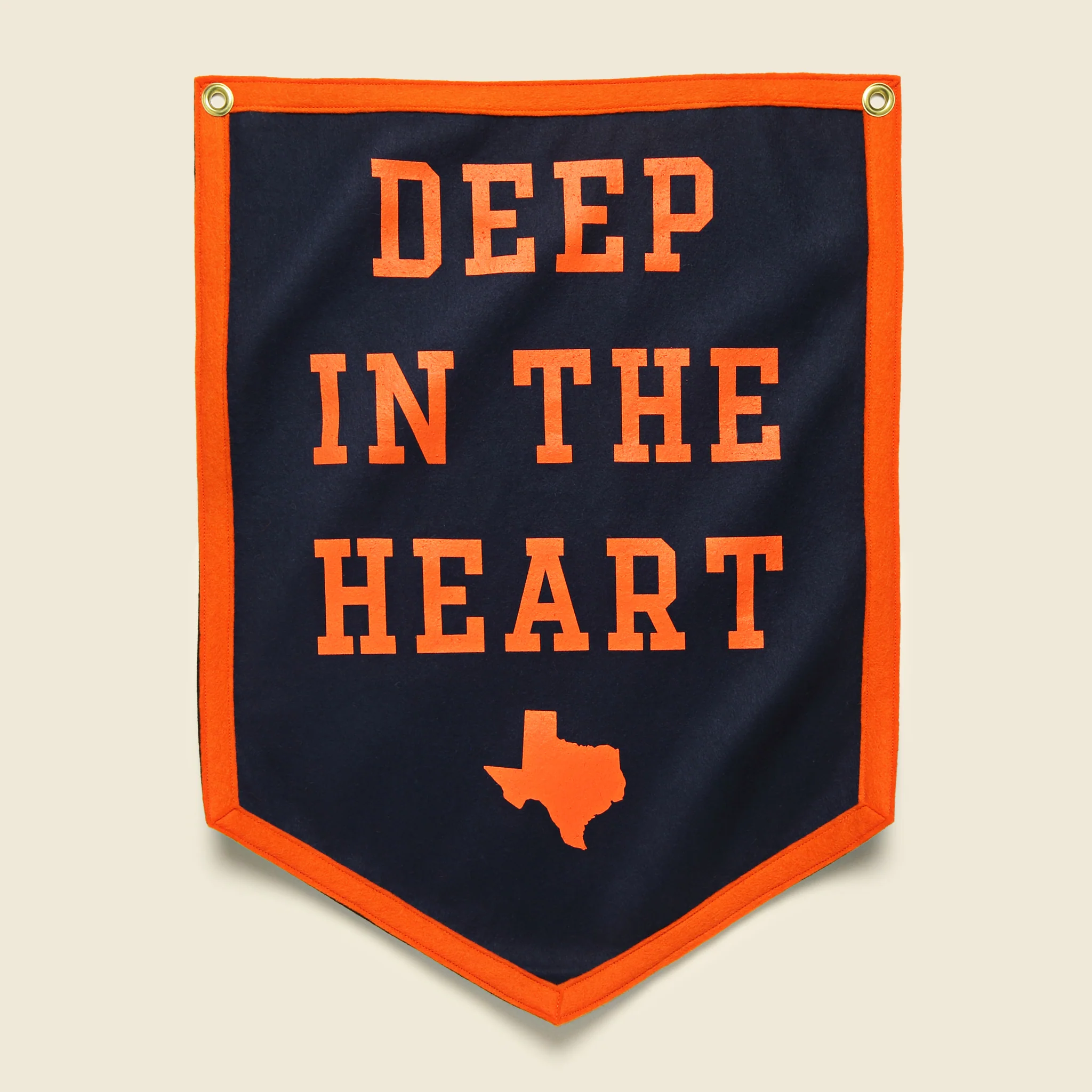 DEEP IN THE HEART Camp Flag - Navy/Red