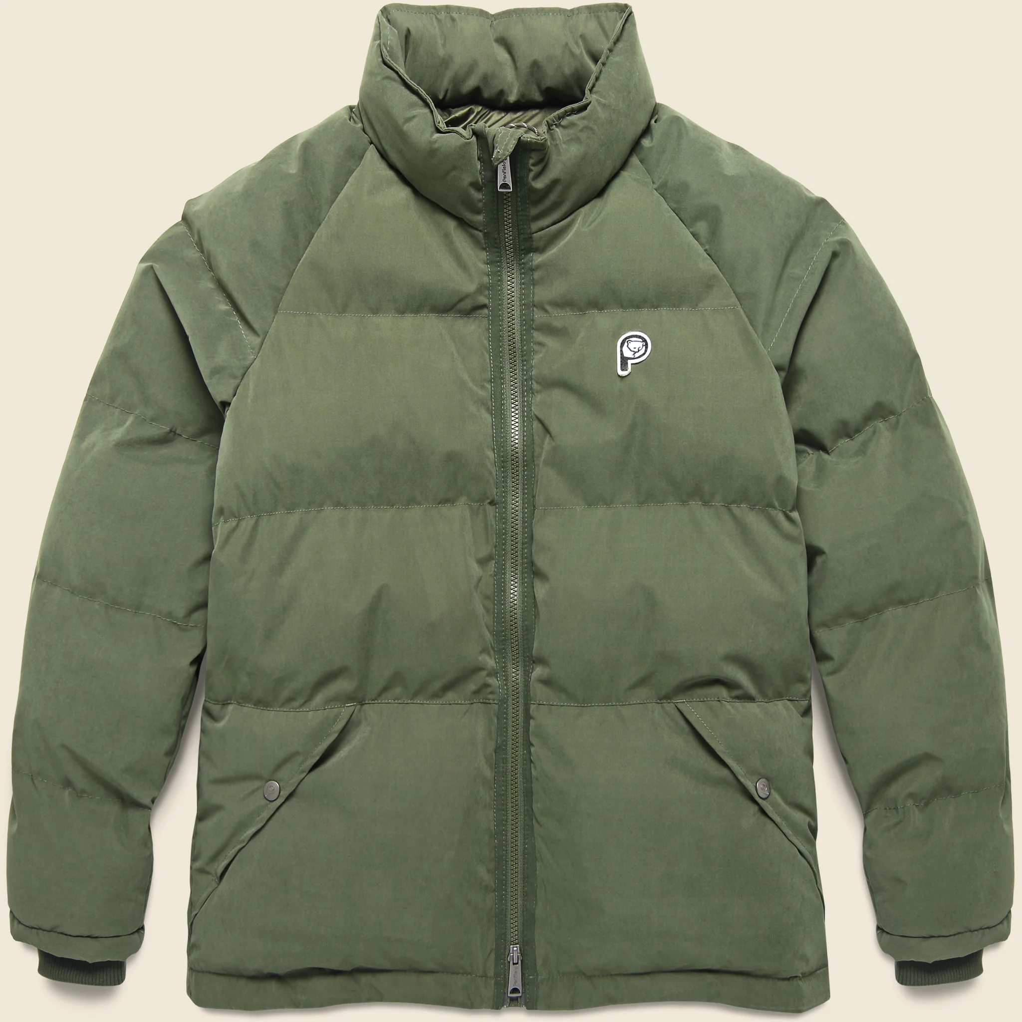 P Bear Funnel Neck Puffer Jacket - Forest Night